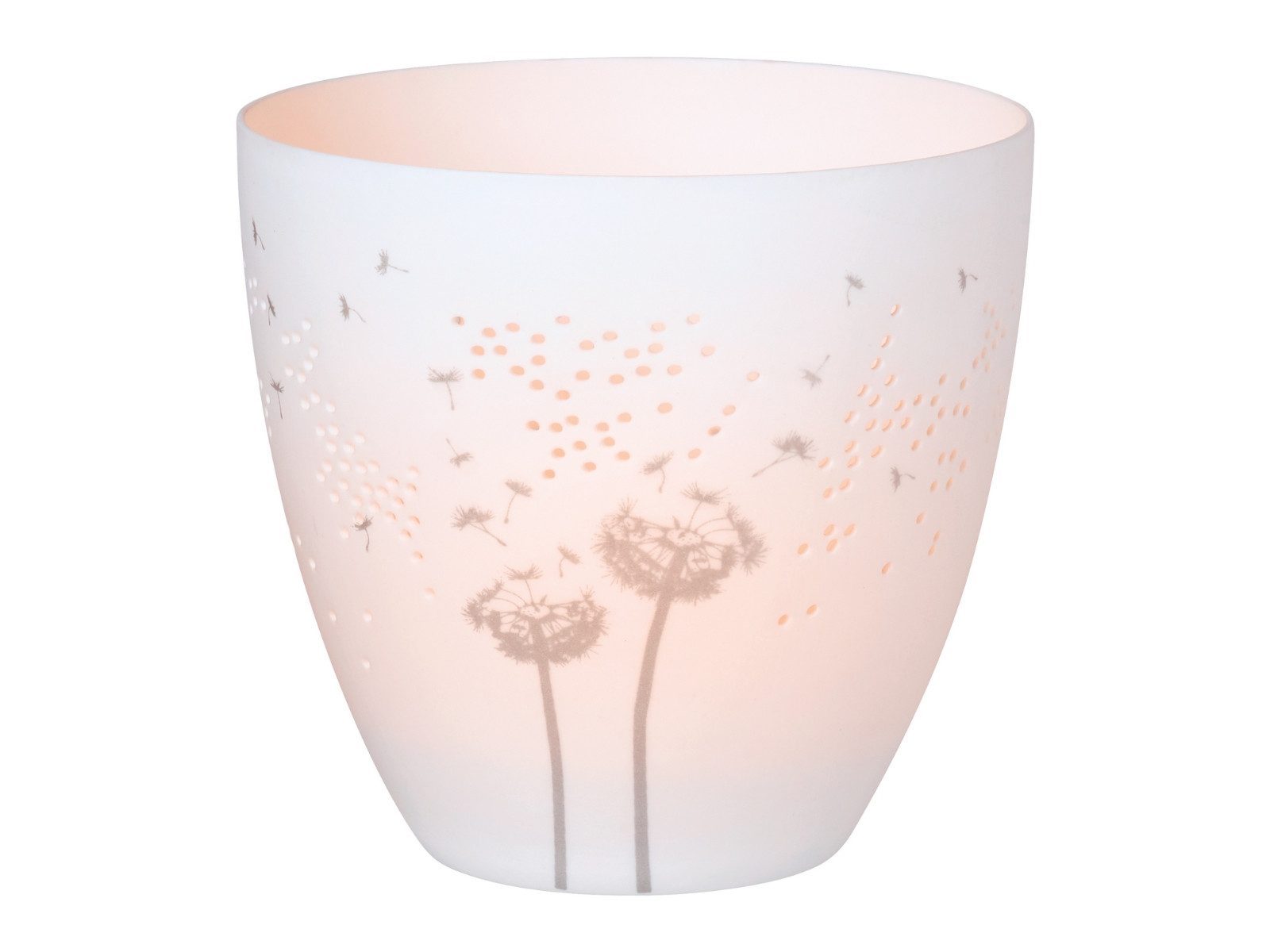 räder design stories Teelichthalter Poesielicht Pusteblumeweiß 9cm