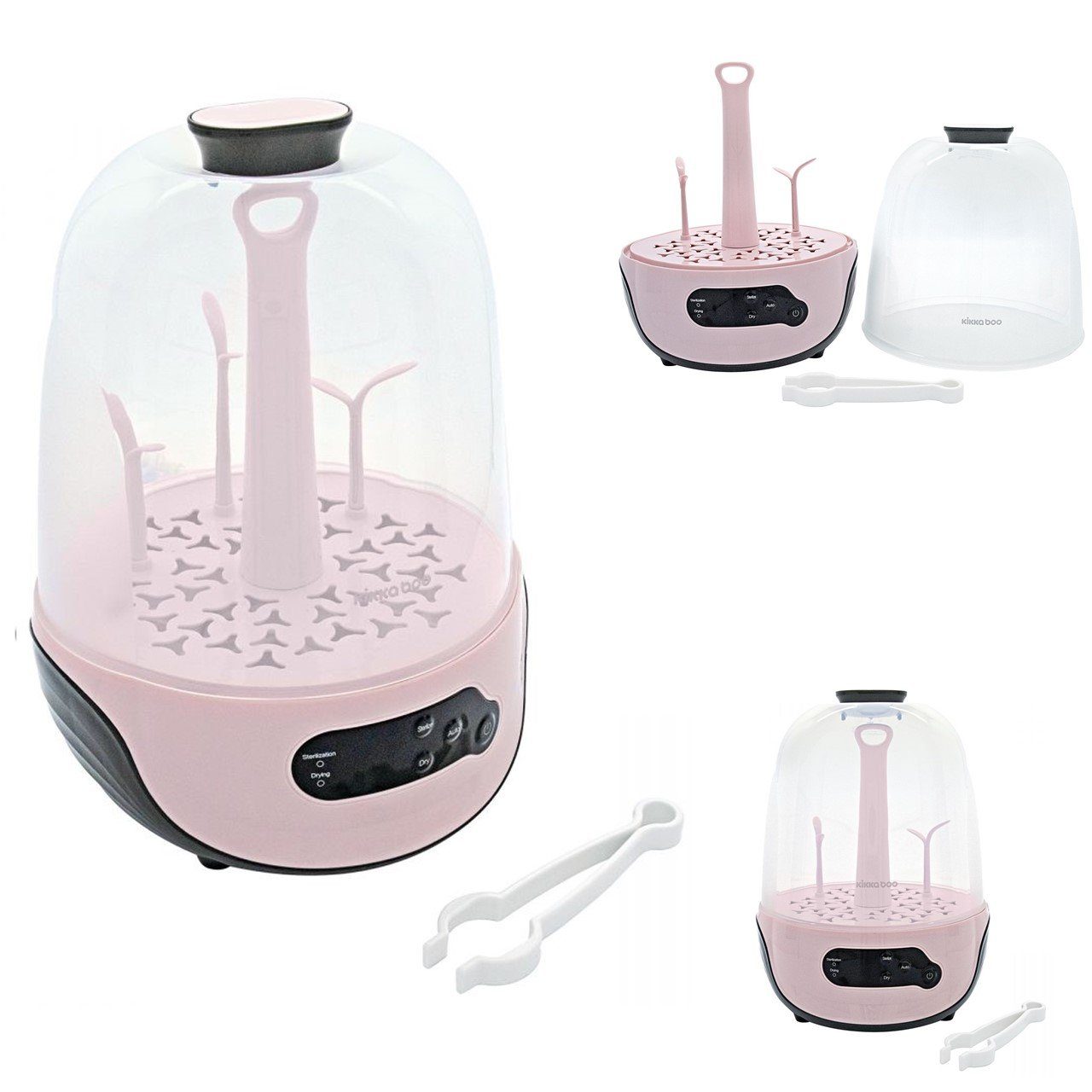 Kikkaboo Dampfsterilisator pink Touchscreen-Display, für Trockner, Sterilisator, praktisch, Flaschen 6