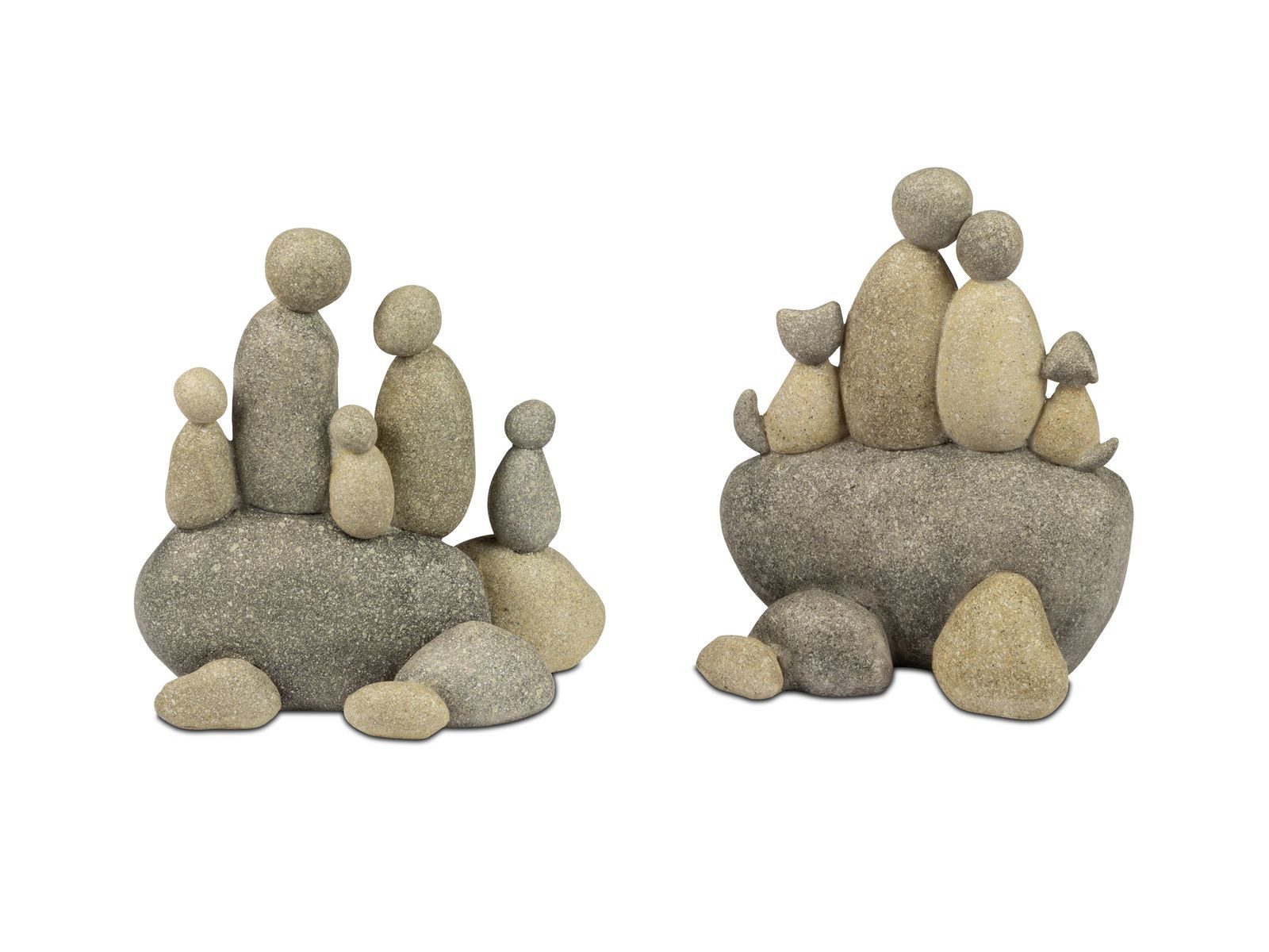 formano Dekofigur 2er Set Steinmännchen Deko Figuren moderne Polyresin Skulpturen