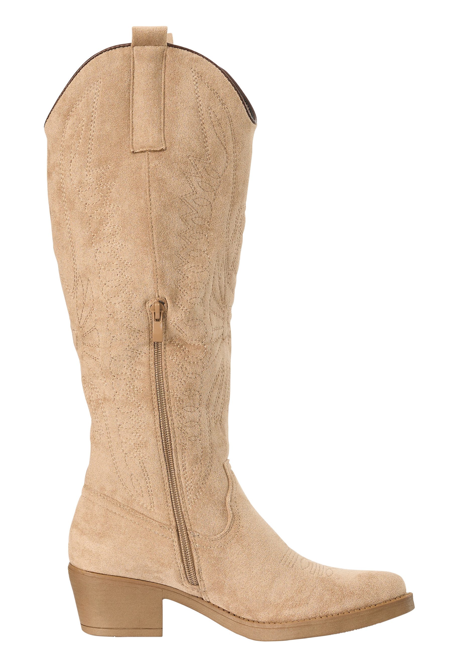 Salinyang Western Boots Damen kniehoch mit modernem Cowboy Look Stiefel
