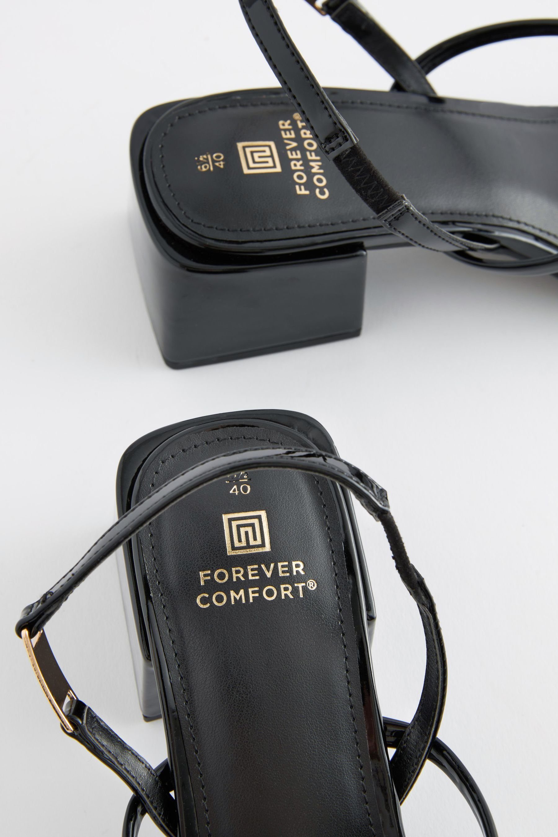 Comfort® Slingsandalette mit Next Forever Black (1-tlg) Metallbesatz Slingbacks