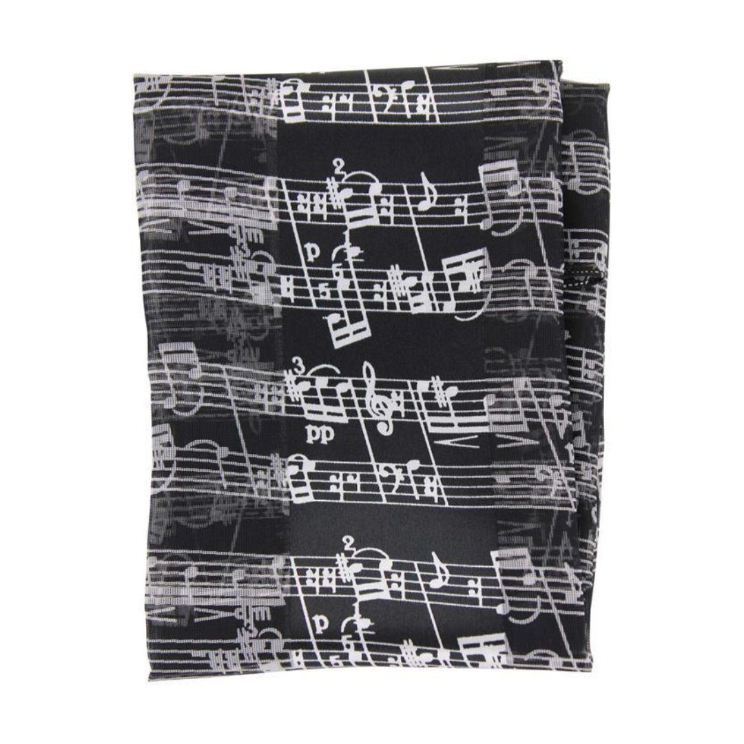 mugesh Schal Schal Noten, für Musikerinnen und Musiker schwarz/weiß