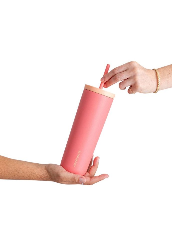 LifeStraw Trinkflasche Thermobecher Go Steel Tumbler Isolierter aus Edelstahl, mit