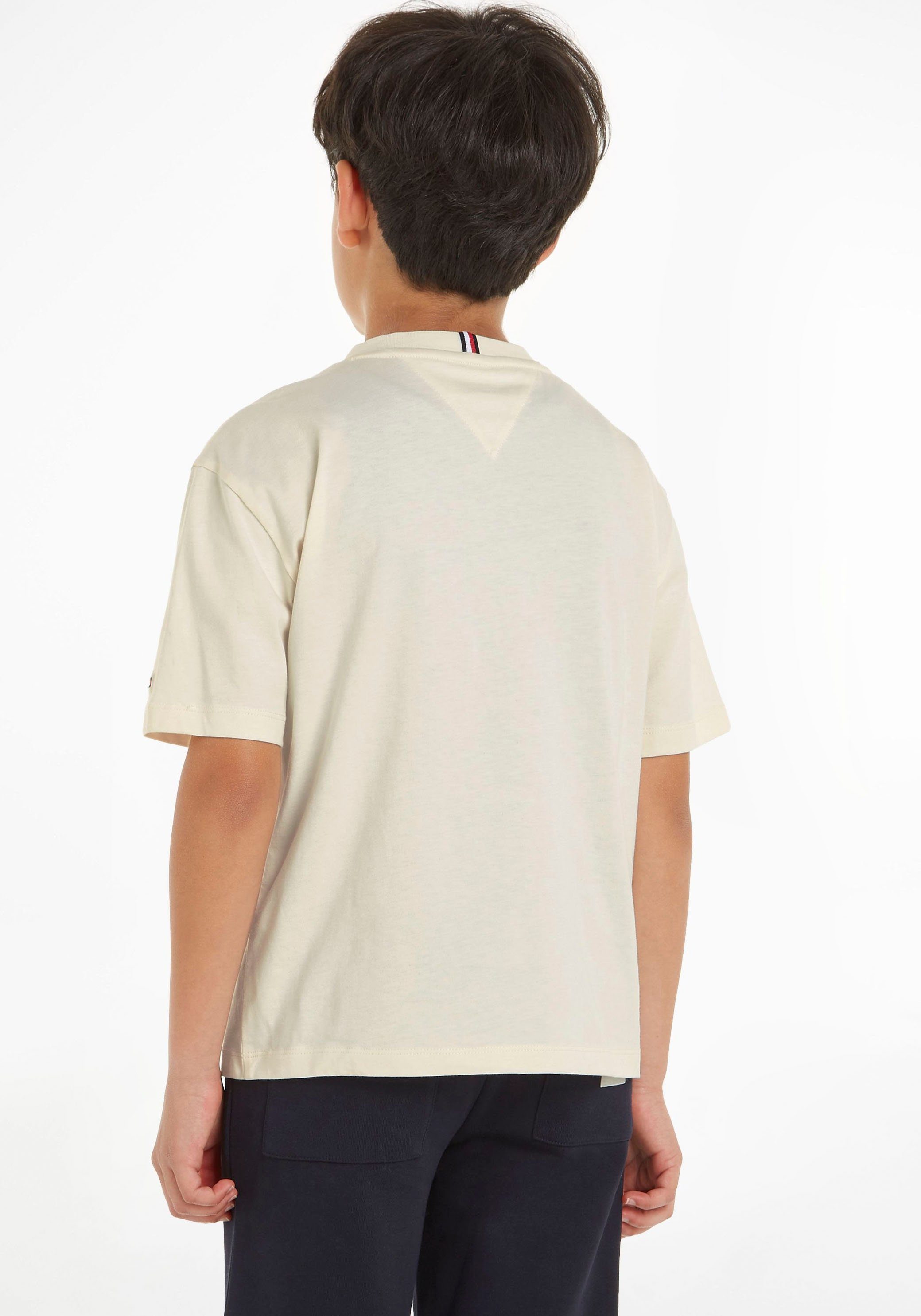 Tommy Hilfiger elastischem TEE MONOTYPE großer Passform U mit Rundhalsausschnitt Normale S/S mit Logo-Stickerei, T-Shirt
