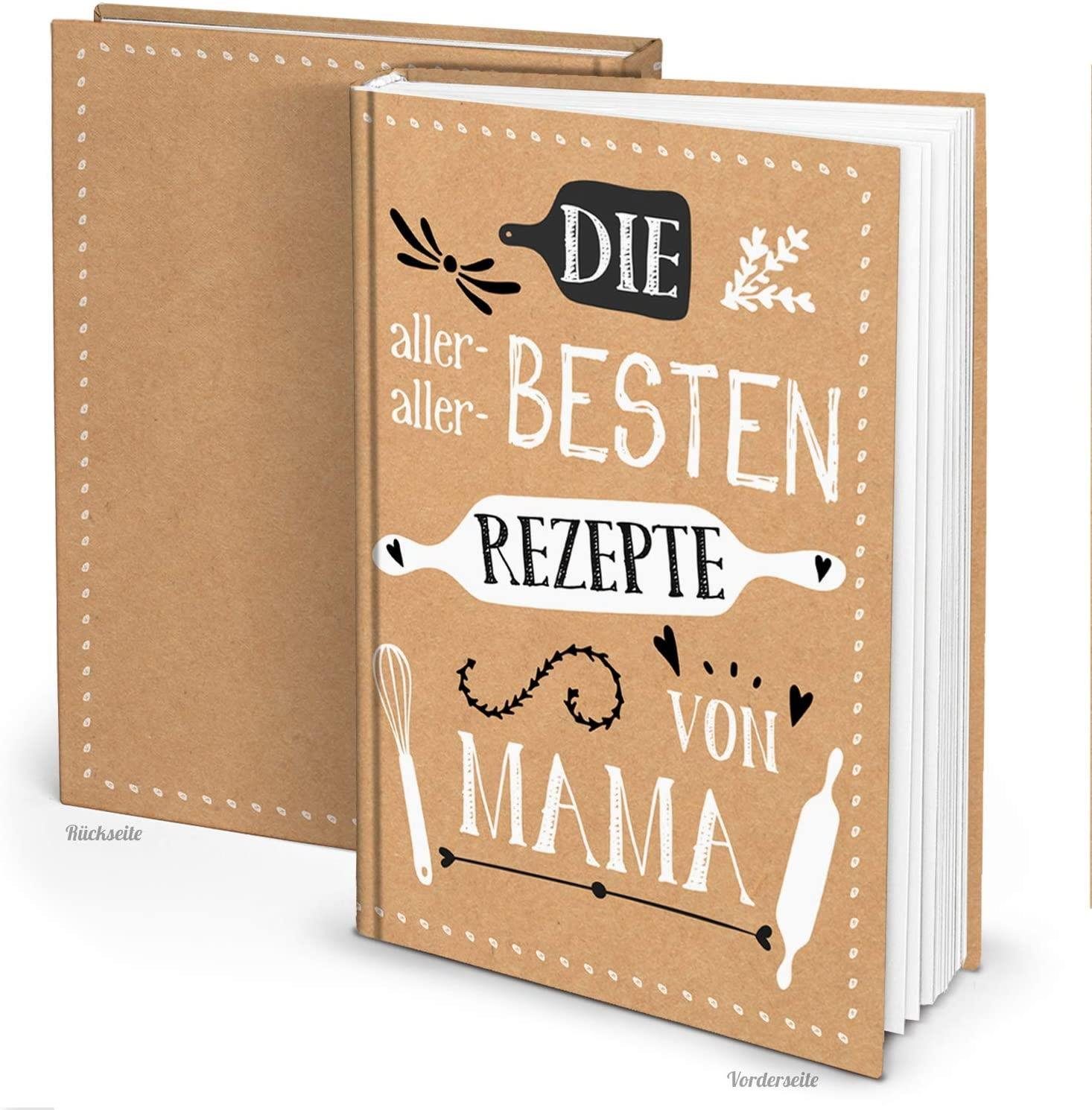 Logbuch-Verlag Notizbuch Rezeptbuch zum Selberschreiben DIN A4 beige