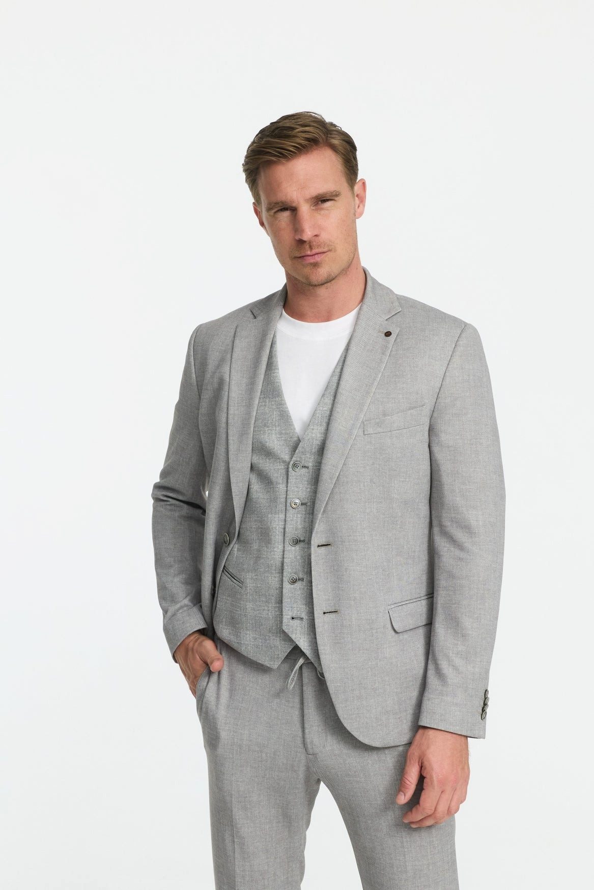 ZUITABLE Anzugsakko Sakko DiNick 261617-330, Med. Grey
