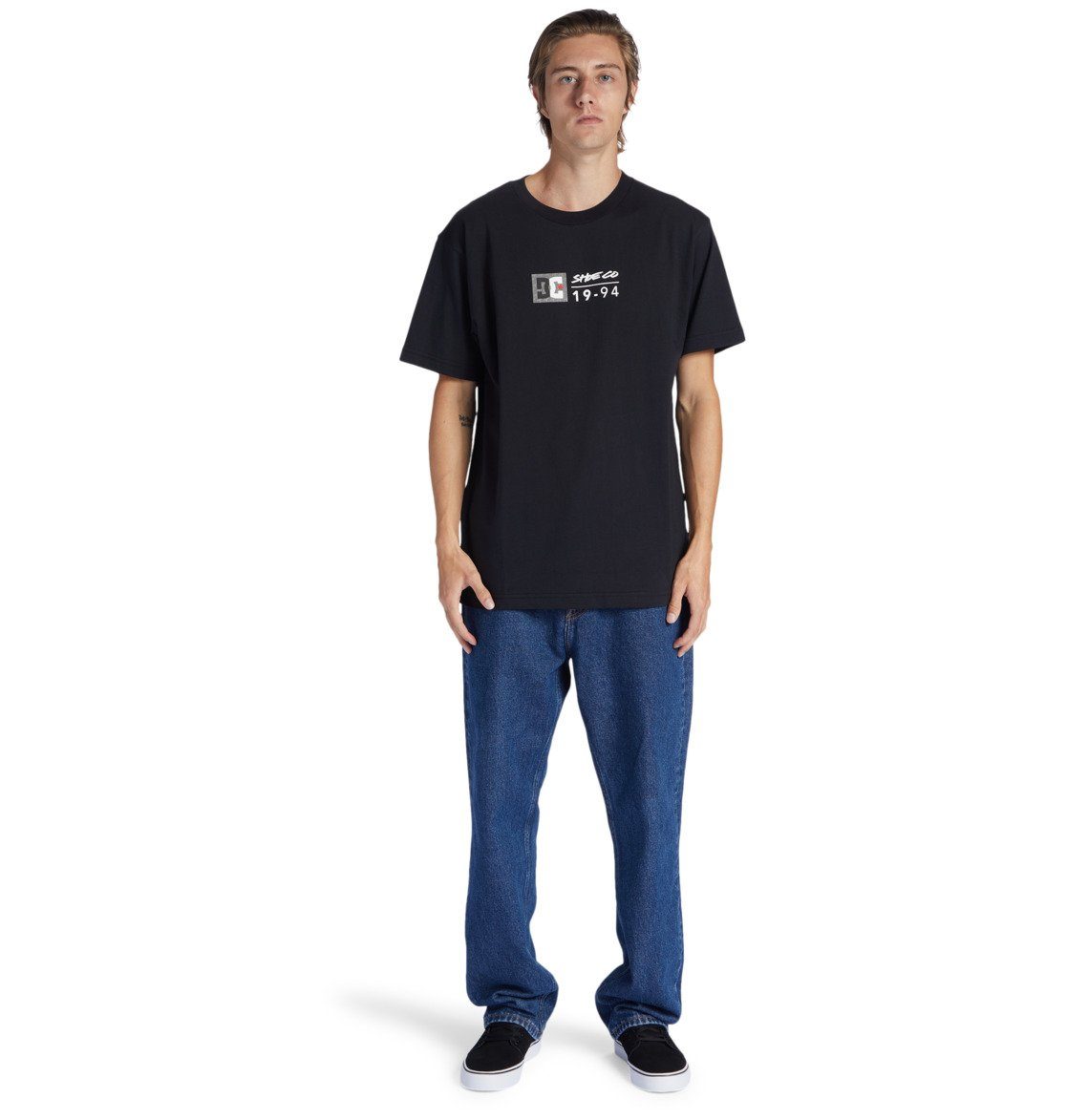 DC DC T-Shirt Star Shoes Black/Greystone Split