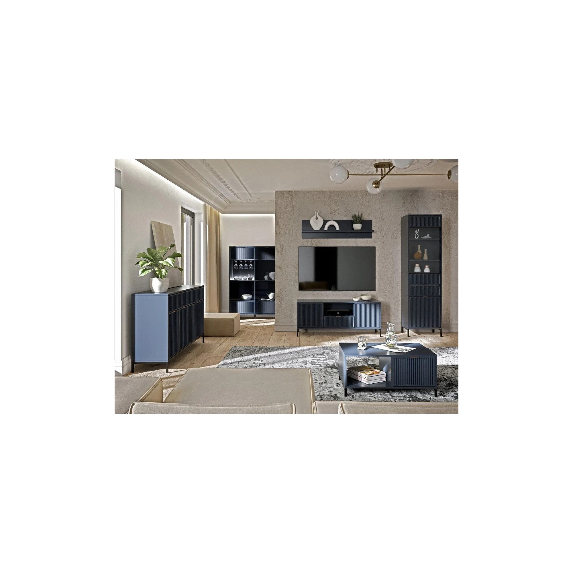 Raumhirsch Furniture Hängeregal Hängeregal, Wandboard, Regal mit Stauraum, Maße: 120 x 18 x 32 cm (ABS-Kanten, moderne Optik), platzsparende Wandmontage, vielseitig einsetzbar, stabile Konstruktion
