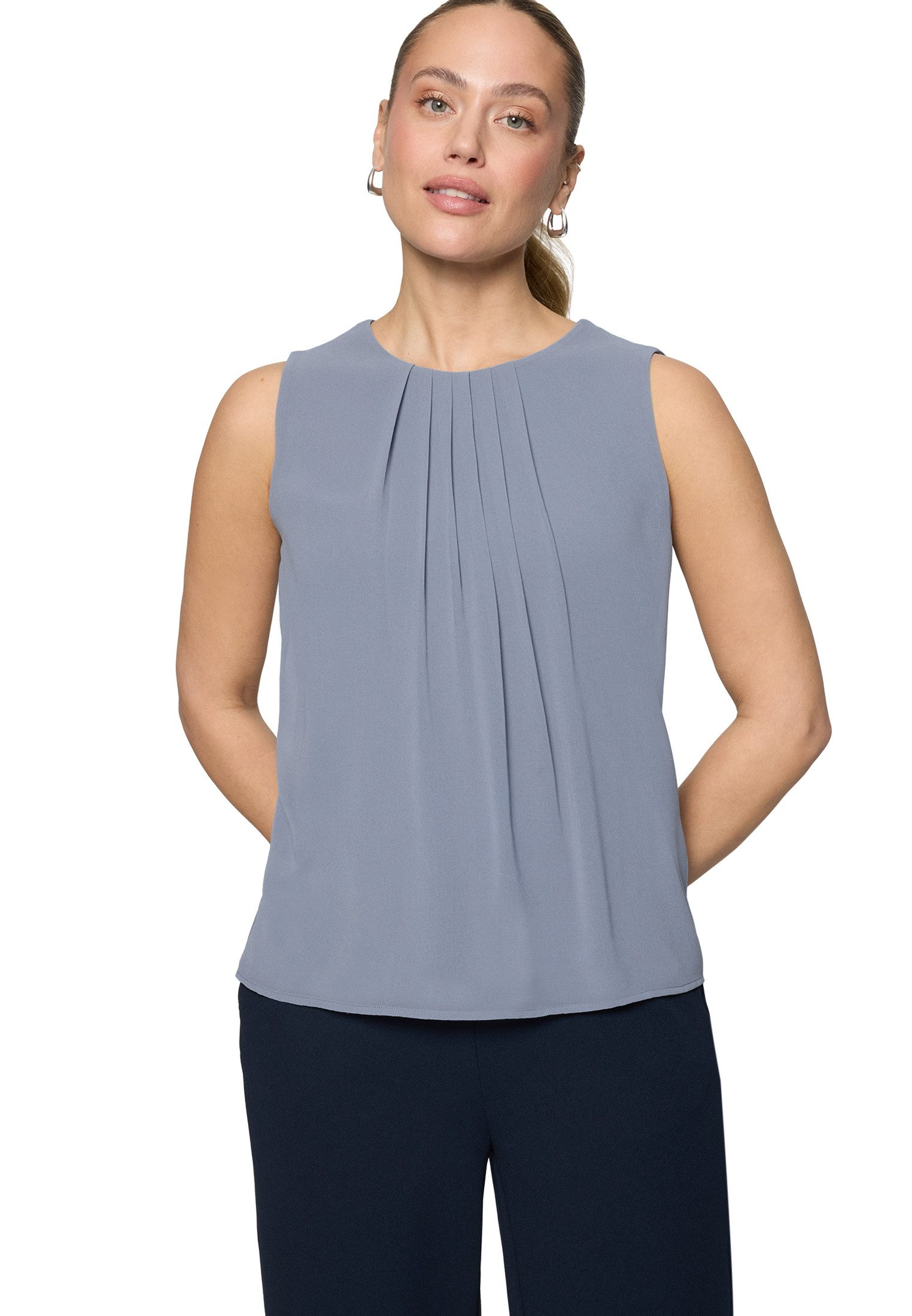 Zero Blusentop Damen mit Rundhalsausschnitt