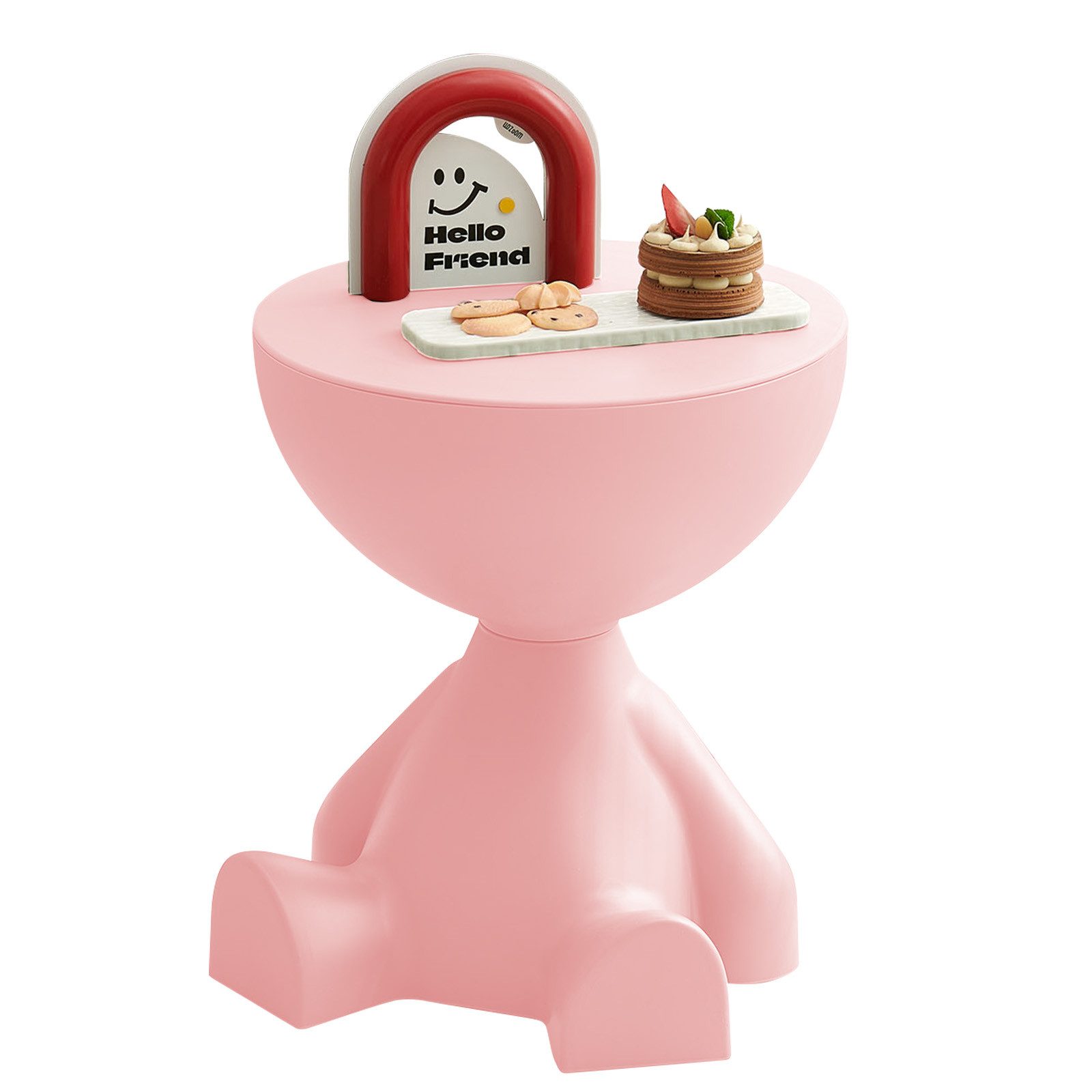 SURFOU Couchtisch ​Couchtisch im Cartoon-Stil mit Stauraum,Sofatisch,Kaffeetisch (Robustes PE-Material, wasserabweisend und langlebig)