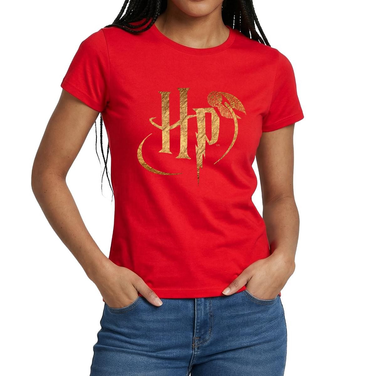 Spreadshirt T-Shirt Harry Potter HP Logo Frauen T-Shirt (1-tlg)