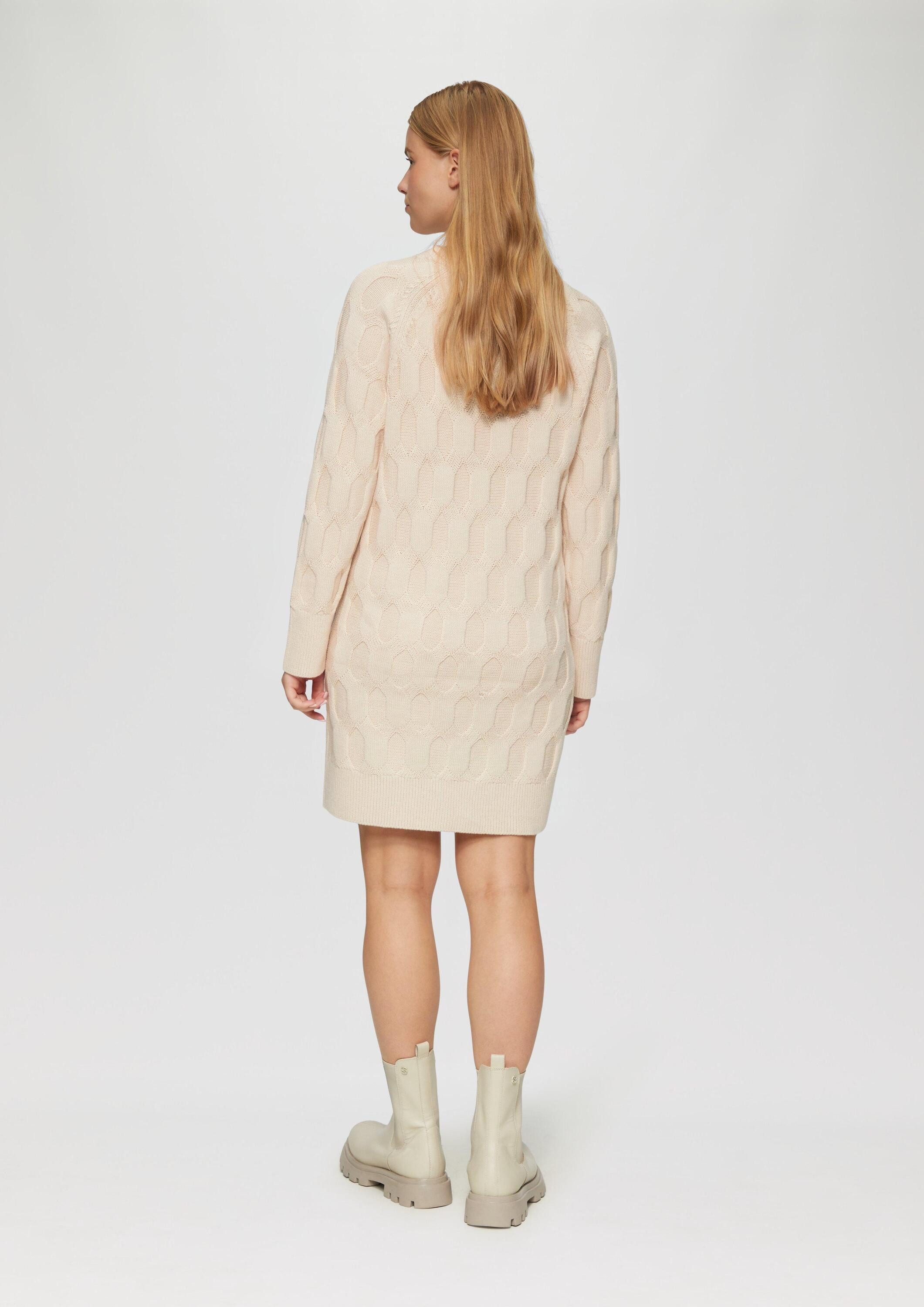s.Oliver Minikleid Kleid Kleid mit Strickmuster