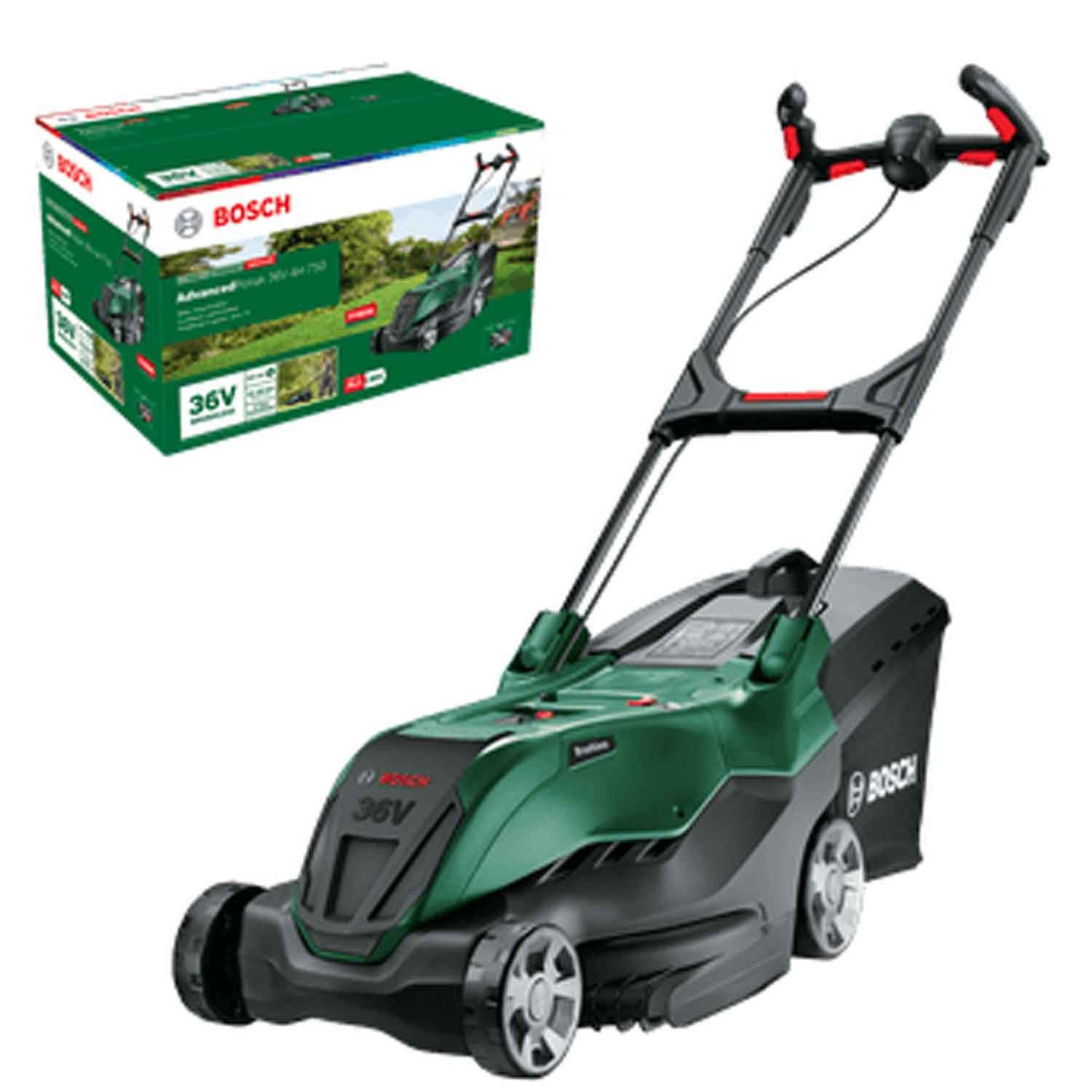 BOSCH Akkurasenmäher AdvancedRotak 36V-44-750 Akku-Rasenmäher Set