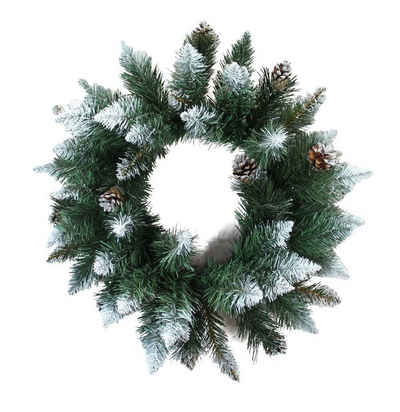 Arnusa Dekokranz künstlicher Tannenkranz Weihnachtskranz Türkranz 50 cm Kranz Tanne, tolle Qualität Kunstpflanze