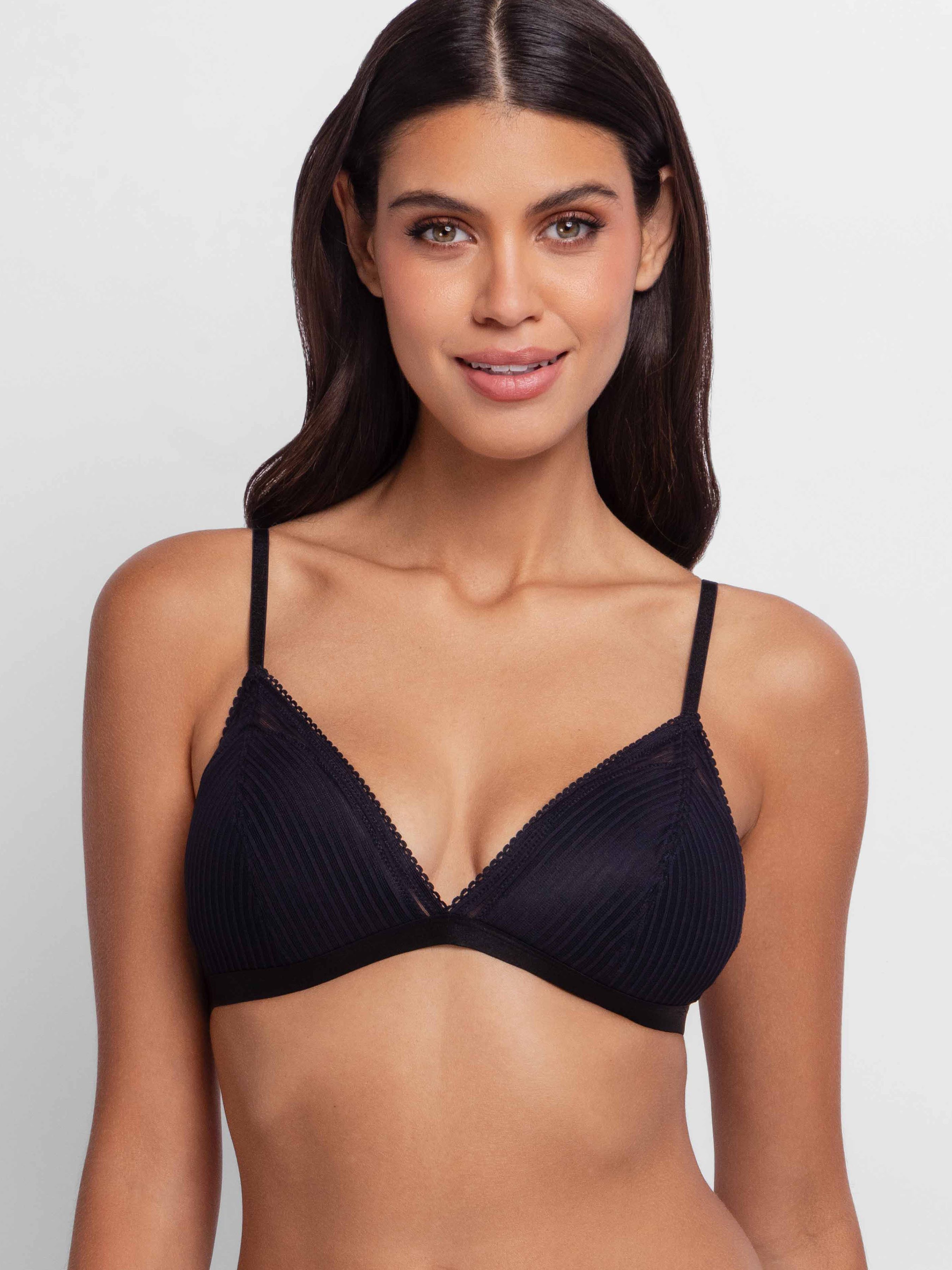 Dorina Bralette Lamina (2er Pack) leicht gepolstert, gestreifter Netzbesatz, ohne Bügel – Bild 5 von 5