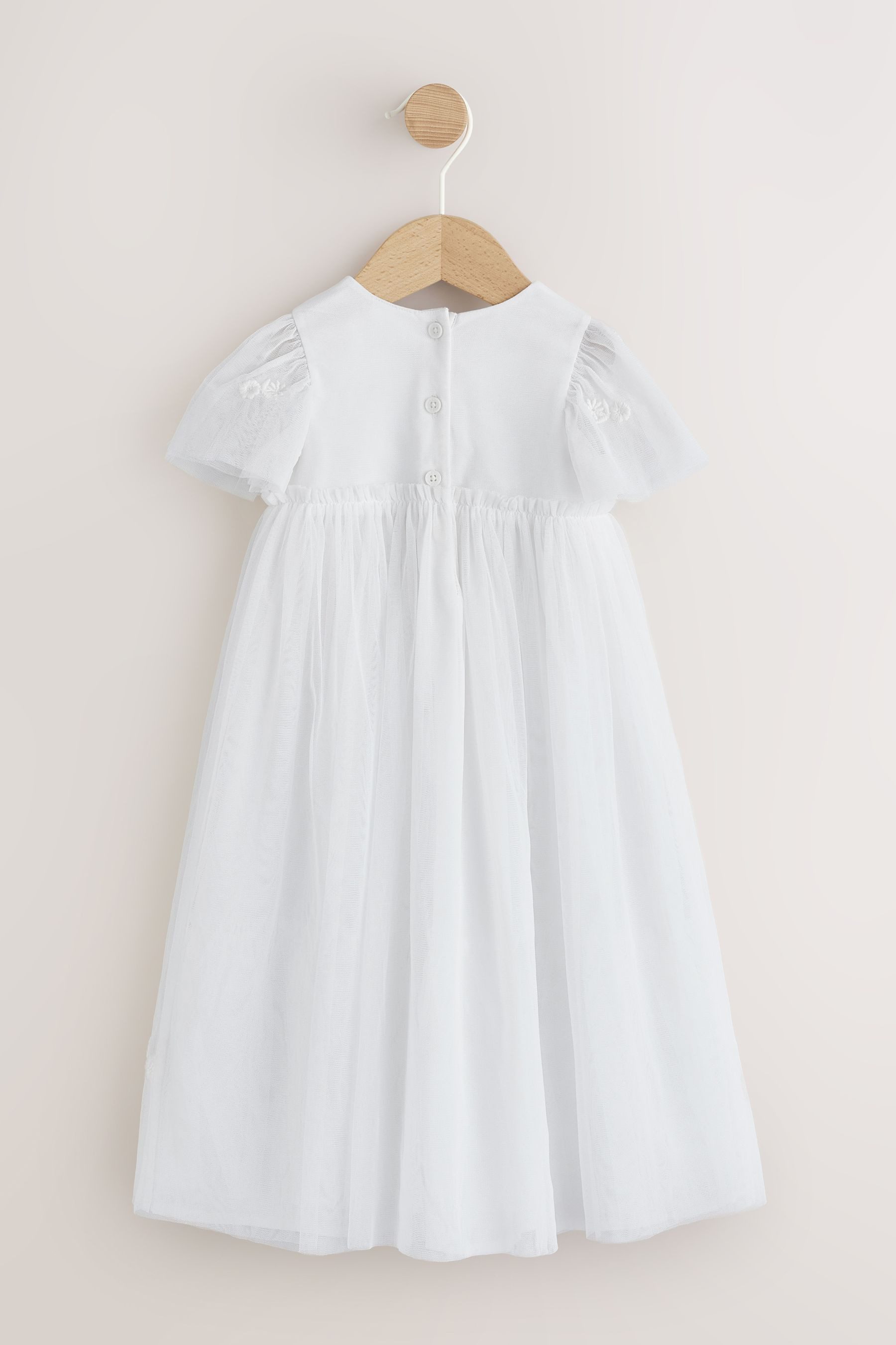 Next Meshkleid Besticktes Baby Kleid mit Blumenmuster und Mesh (1-tlg)