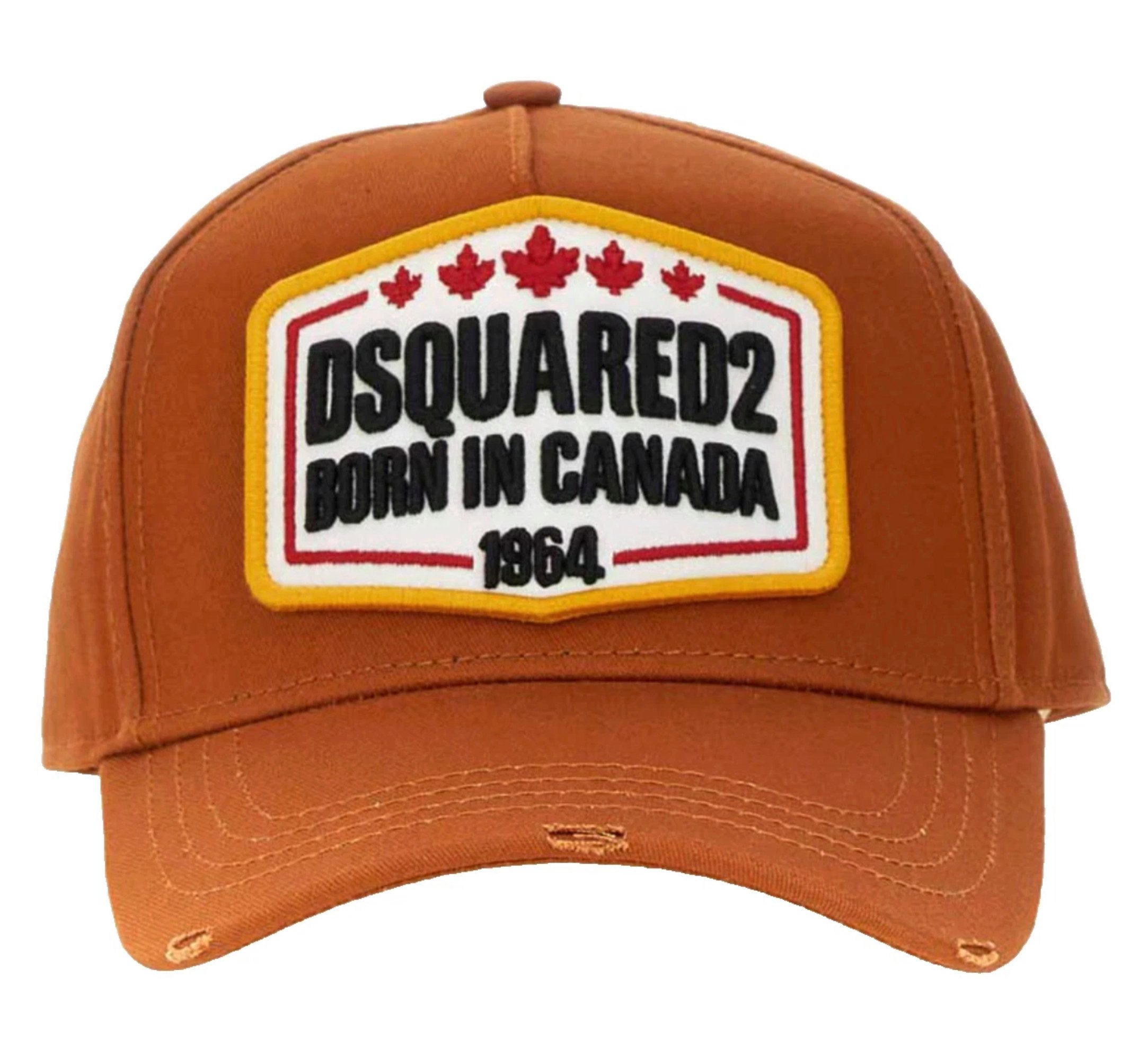 Dsquared2 Baseball Cap Born in Canada Icon Retro Basecap Cap Mütze Basebalkappe Verstellbarer Riemen, Bestickte Patches