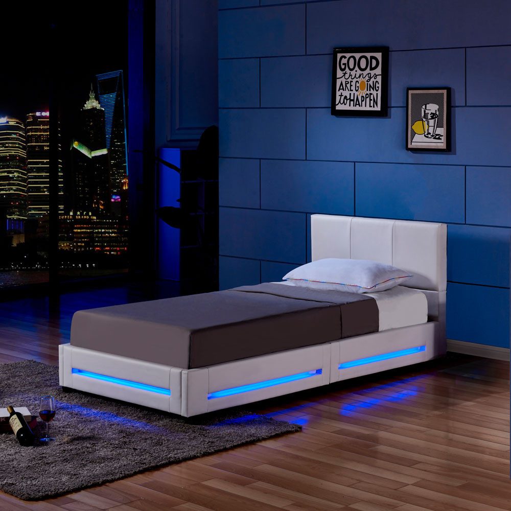 HOME DELUXE Bett LED Bett ASTEROID (Set, 3-tlg., inkl. Lattenrost, Matratze günstig online kaufen