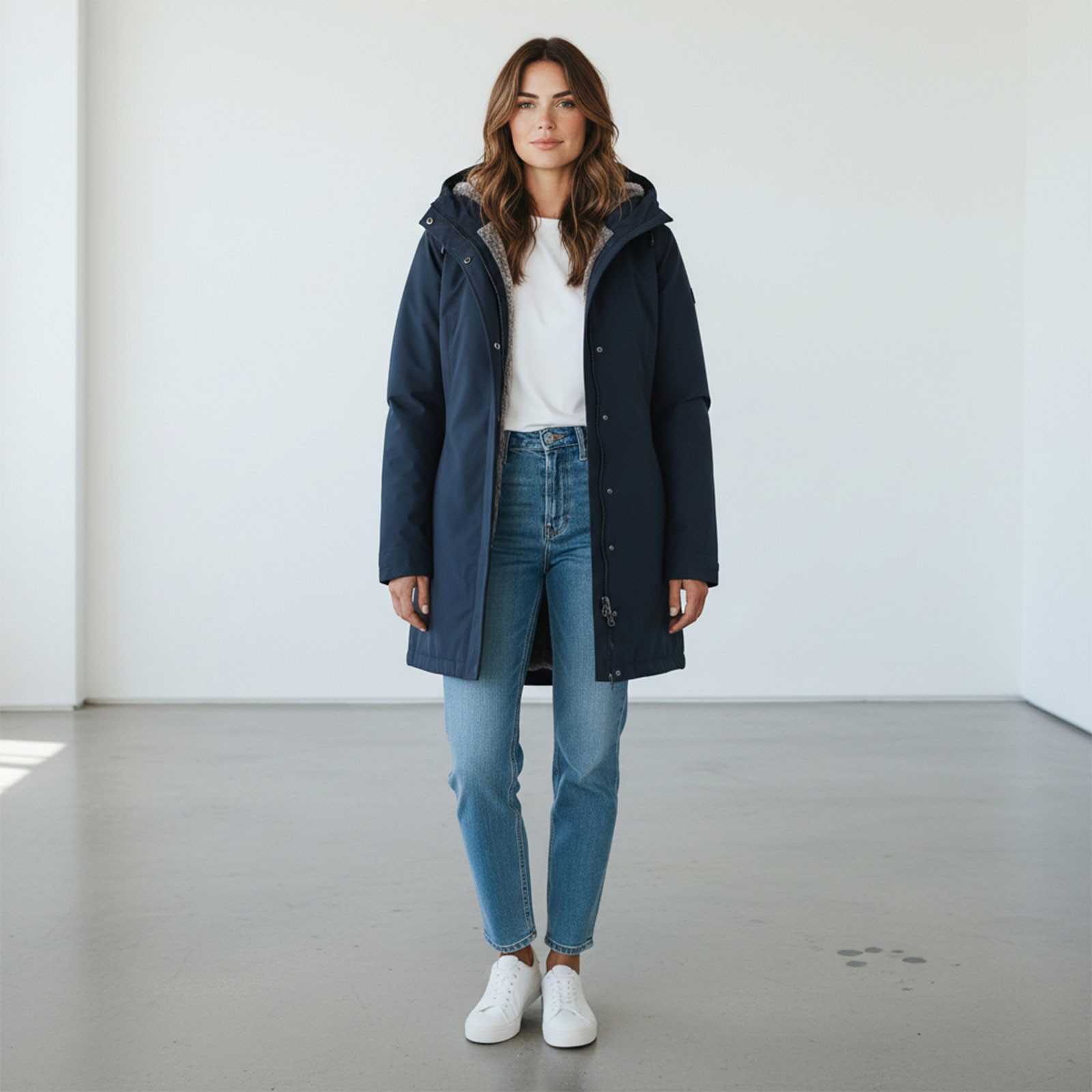 Blue Wave Funktionsjacke Nicola Damen Funktionsparka Nicola mit Fellimitat - wasserdicht & winddicht