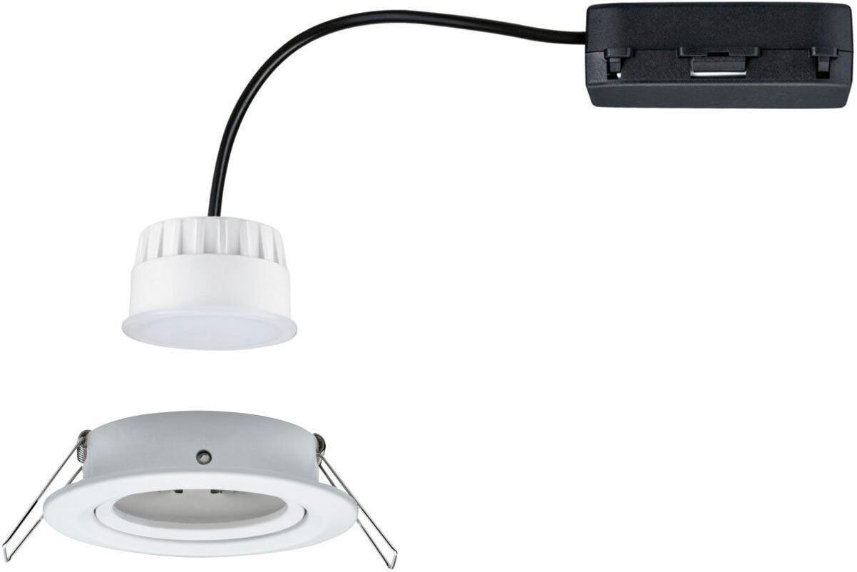 Paulmann LED Einbauleuchte LED Einbauleuchte Nova Coin rund 84mm 50°, LED fest integriert, Tageslichtweiß, Memoryfunktion, Farbwechsler, Farbsteuerung, Dimmer, Smart Home