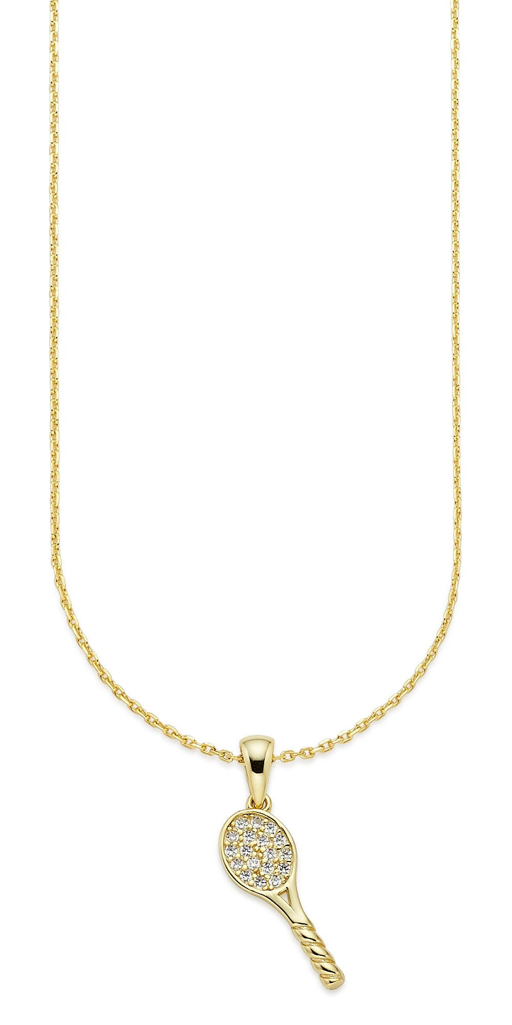 Kette mit Anhänger Schmuck Geschenk Halskette mit Anhänger Tannisschläger