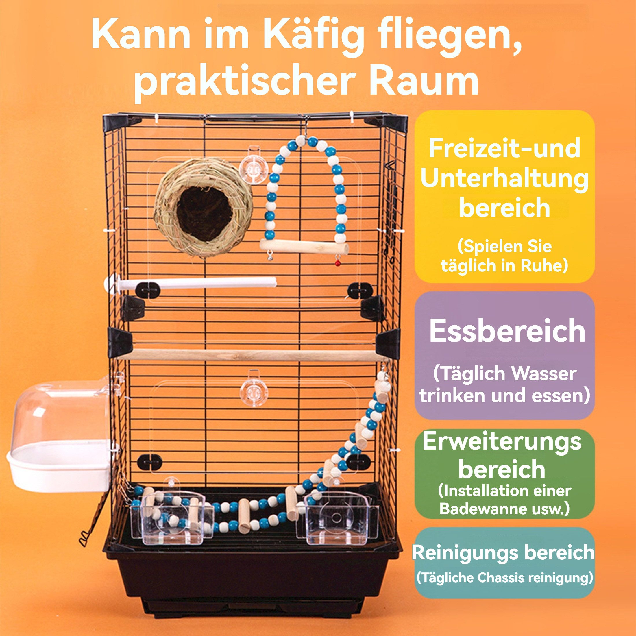 Masbekte Vogelkäfig 63 cm großes Vogelhaus günstig online kaufen