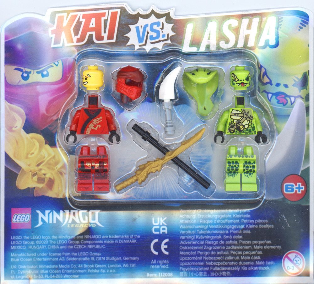 Blue Ocean Sammelkarte Blue Ocean - LEGO Ninjago - Sammelfigur Kai vs. Lash günstig online kaufen