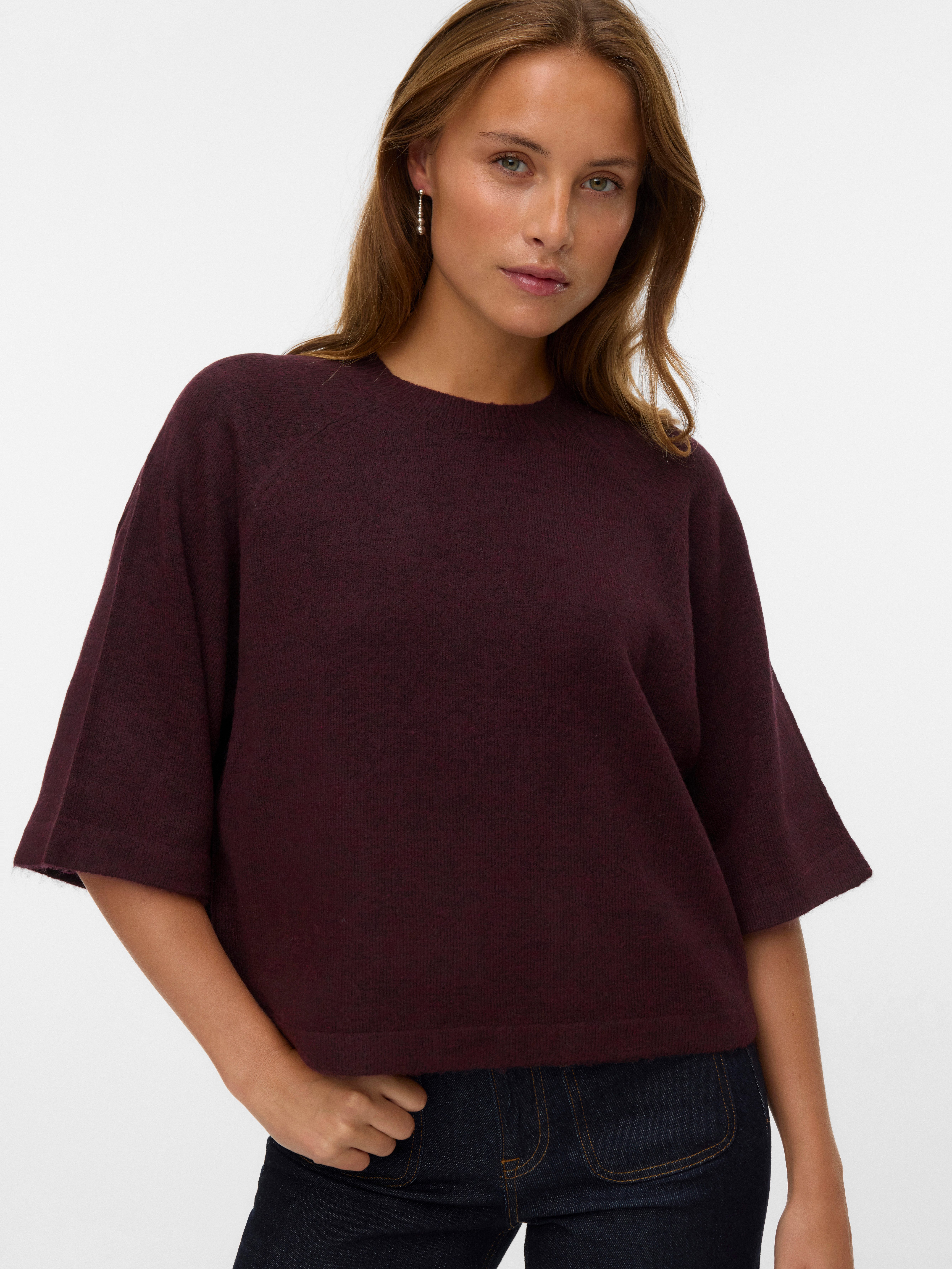 Vero Moda Strickpullover VMLEFILE 3/4 O-NECK günstig online kaufen