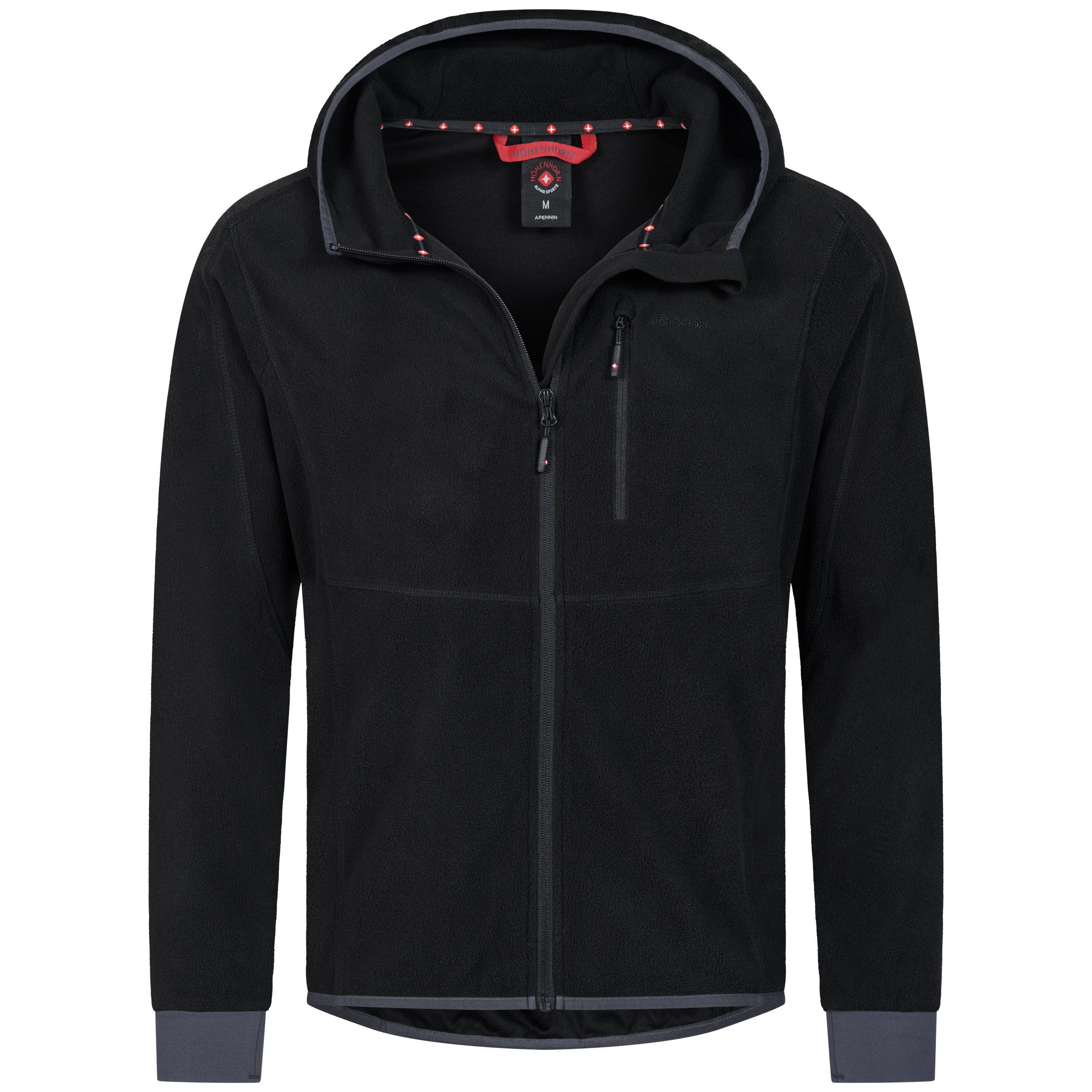 Hoodie Apennin Herren Leichter Fleece Sweatshirt Full Zip Microfleece