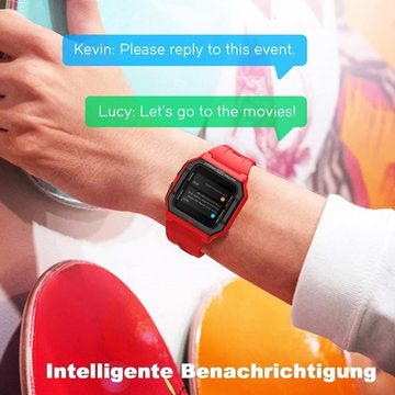 findtime Smartwatch (1.3 Zoll, Android, iOS), mit Sportuhr Tactical Watch Fitness Armband Schlafanalyse Herzfrequenz