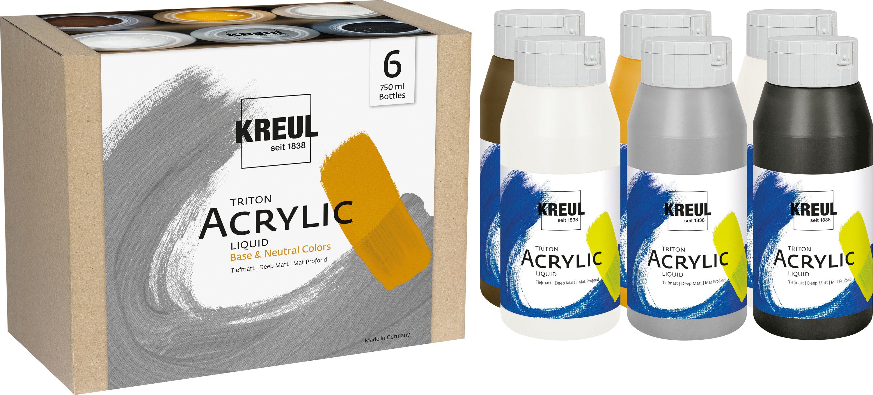 Kreul Acrylfarbe 'Modern Mix Colors, 6 x 750 ml