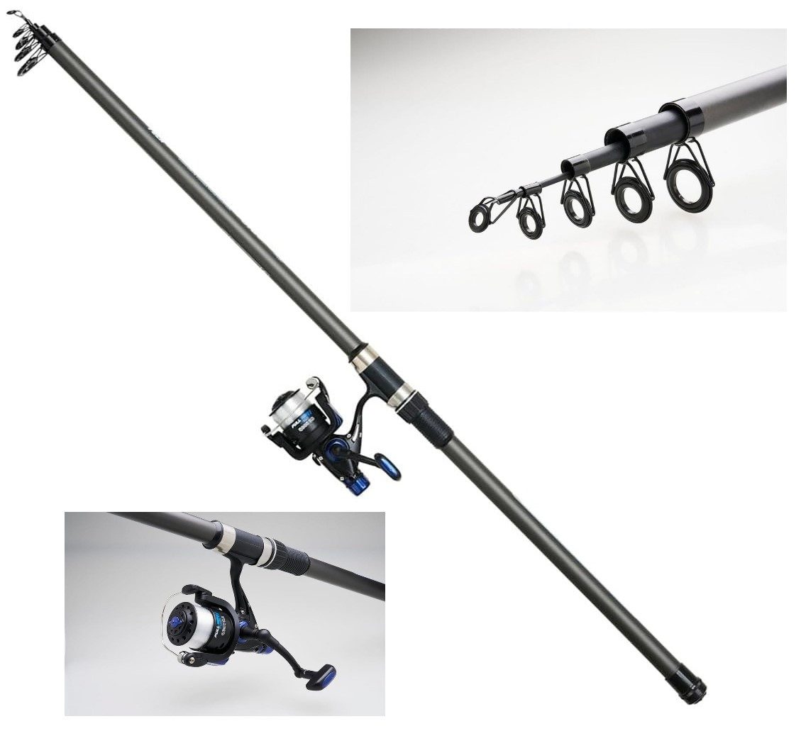 DAM Fishing Grundrute DAM Full Tech Telepower RD Combo SET - 350cm - 4000RD - 0,30mm Schnur, Tolle Combo mit vorgespulter Schnur