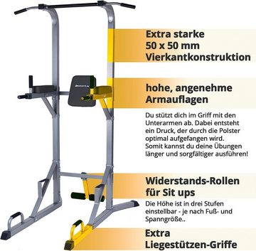 ScSPORTS® Trainingsstation ScSPORTS® Kraftstation Power Tower Kraftturm 120kg Dip Station, (1-tlg)