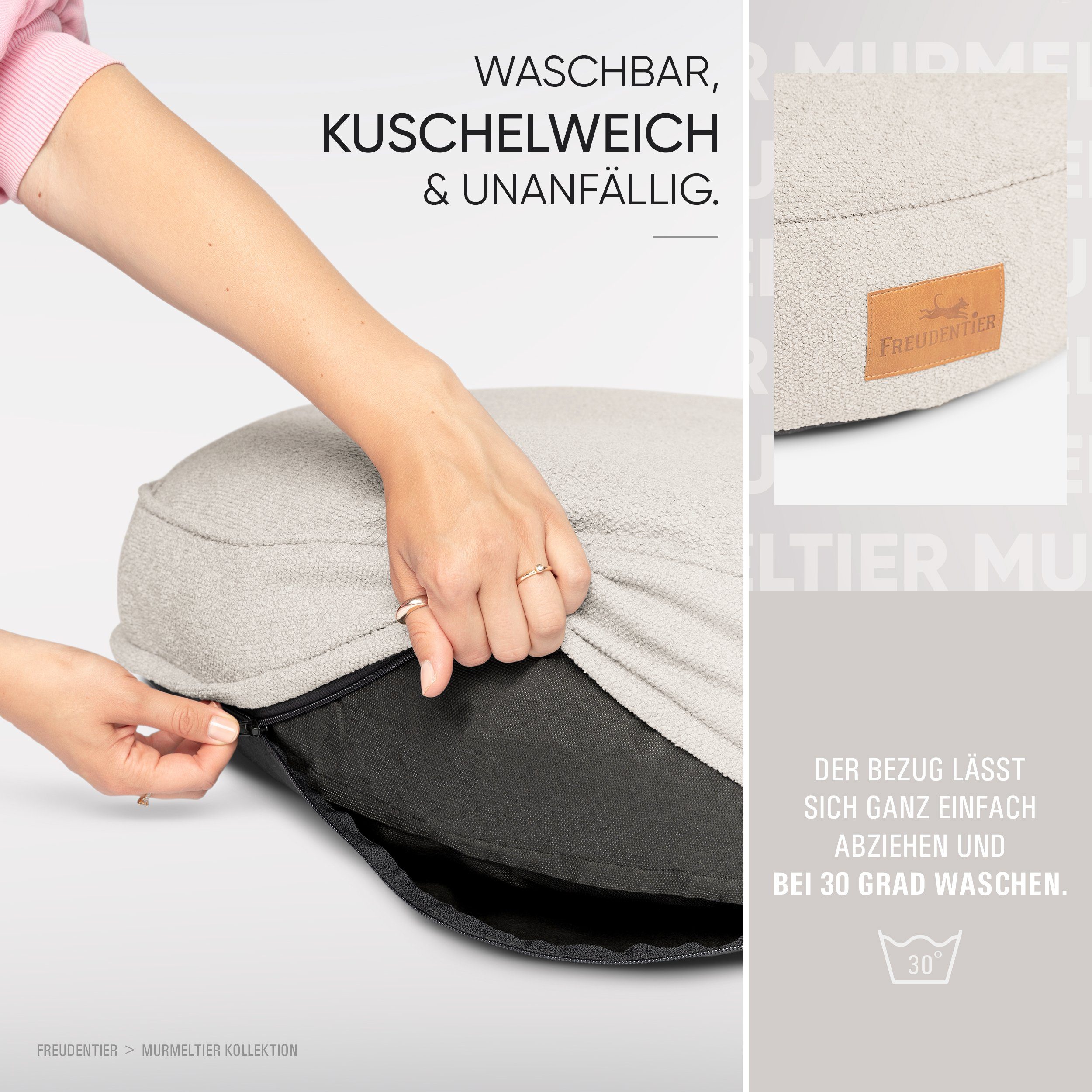 Freudentier Hundekorb Orthopädisches Hundebett rund, flauschig günstig online kaufen