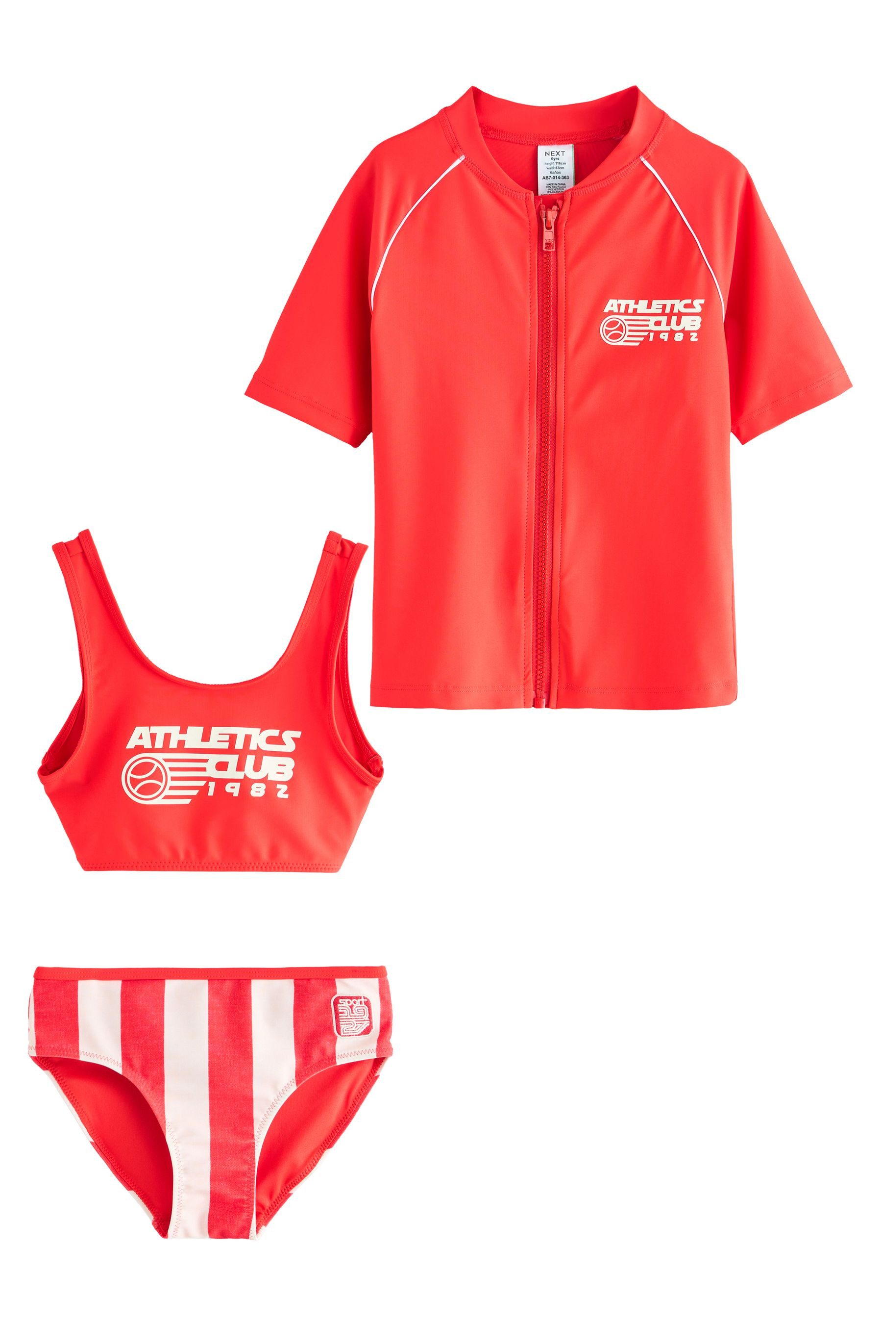 Next Badeanzug Rash-Sonnenschutzset mit Top und Shorts, 3-teilig (3-St)