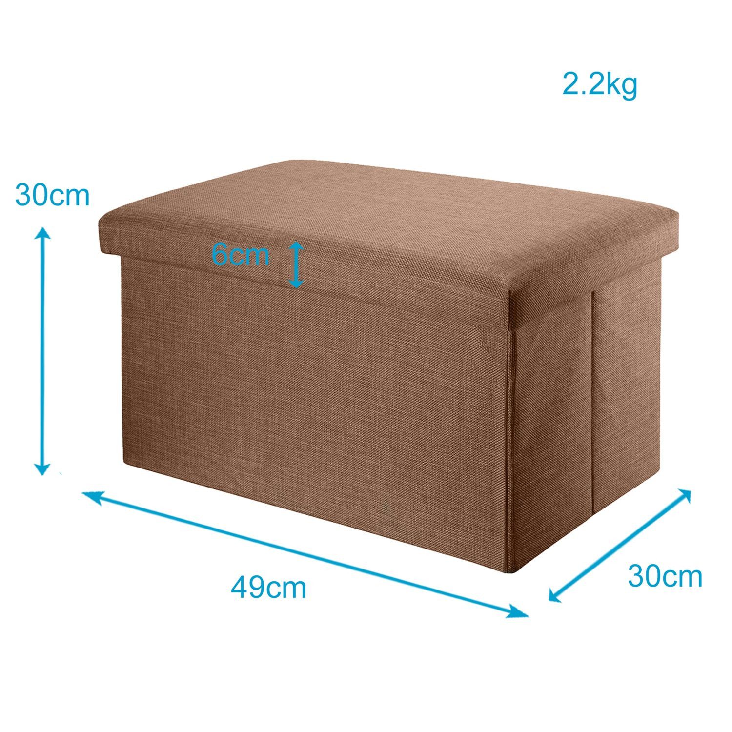 Intirilife Sitzhocker (Faltbare Sitzbank 49x30x30 cm günstig online kaufen