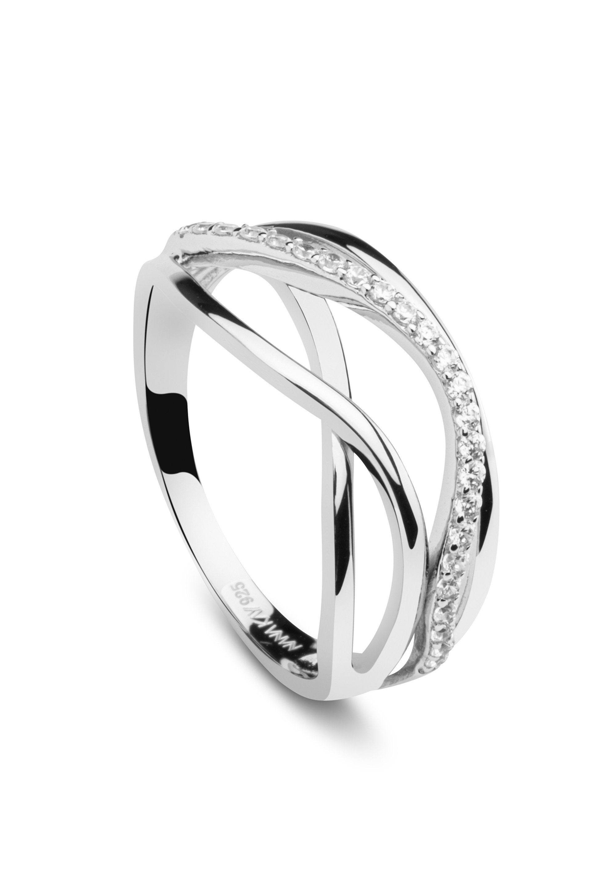 NANA KAY Fingerring Swinging Silver, mit farblosem Zirkonia-Steinbesatz