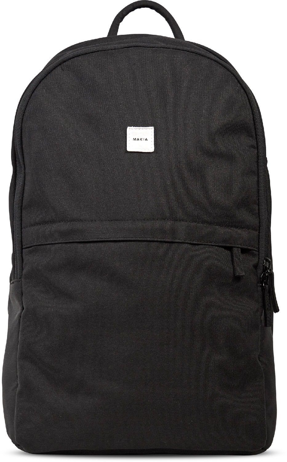 MAKIA Notebook-Rucksack mit 48 15" 100% Tiefe 29 cm Ahjo cm (recycelt) Höhe cm schwarz Breite Laptopfach Polyester 17