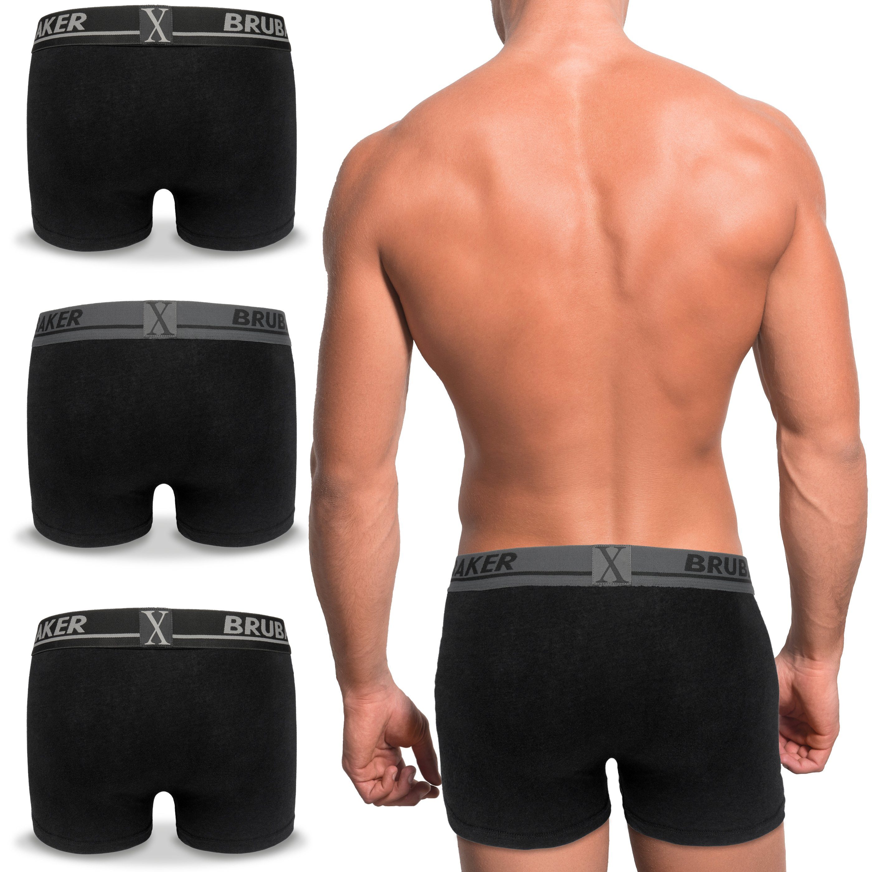 BRUBAKER Boxershorts 4er Pack Herren Unterhose günstig online kaufen