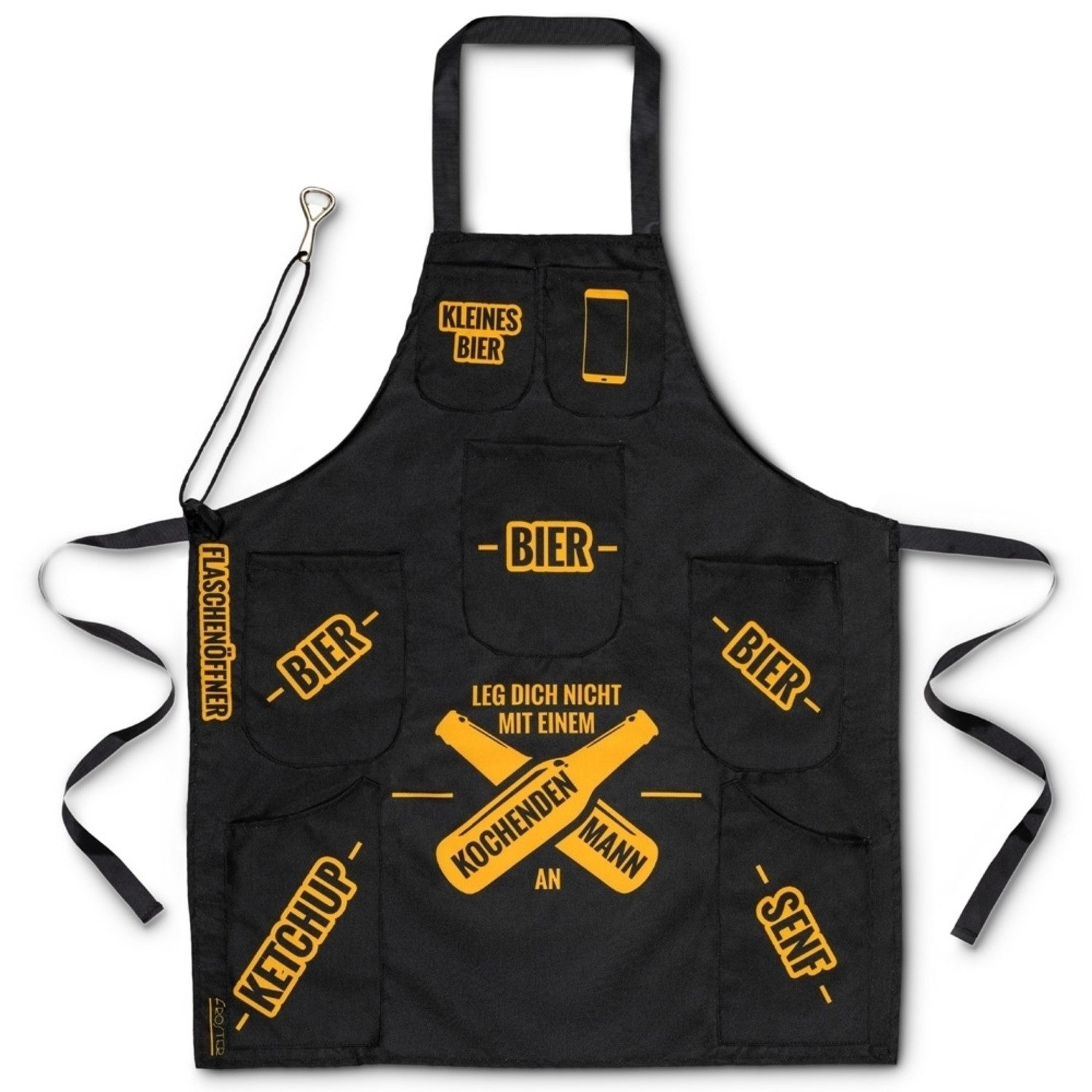 Handlosfera Grillschürze Männer Grillschürze mit 7 Taschen und Flaschenöffn günstig online kaufen