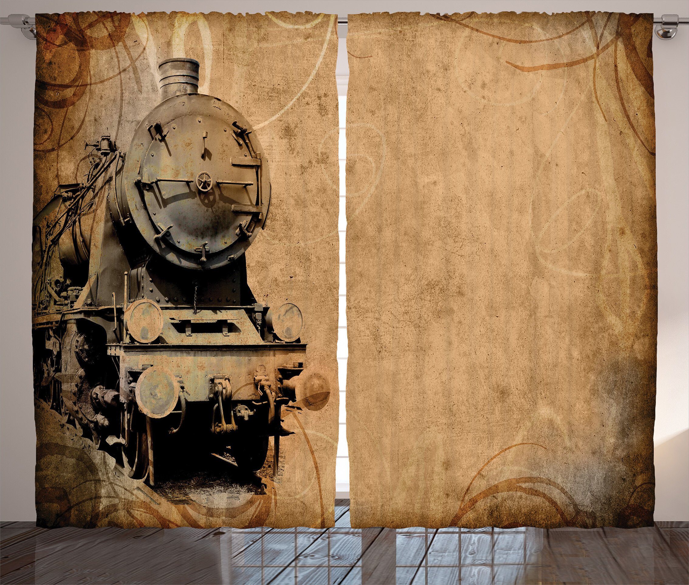 Gardine Schlafzimmer Kräuselband Vorhang mit Eisen Dampfmaschine Haken, von und Alter Abakuhaus, Schlaufen Im Zug