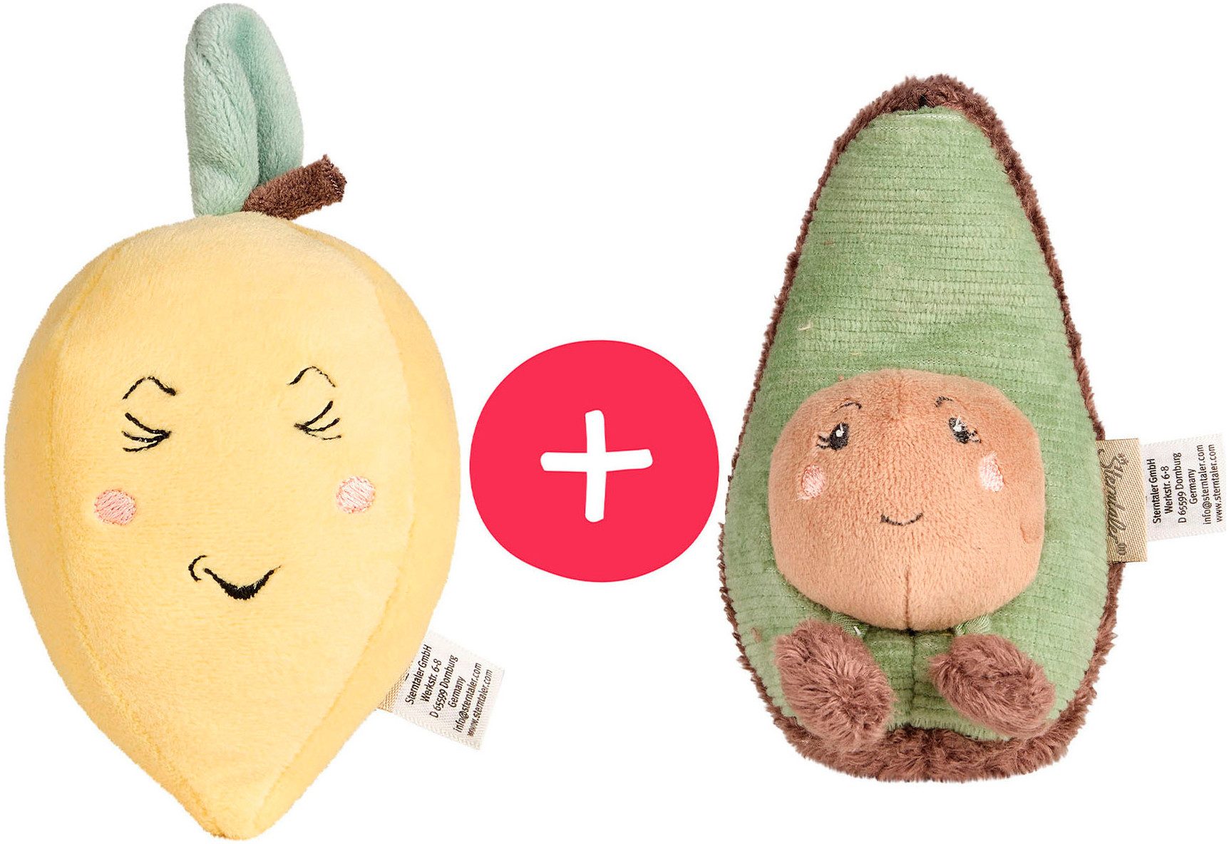 Sterntaler® Rassel Avocado und Zitrone (2-tlg)