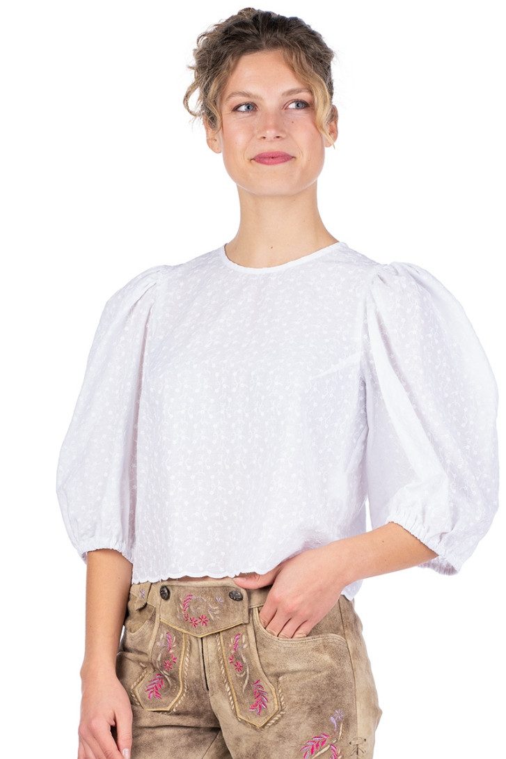 Berwin & Wolff Trachtenbluse Blusenshirt - ROBERTA - weiß