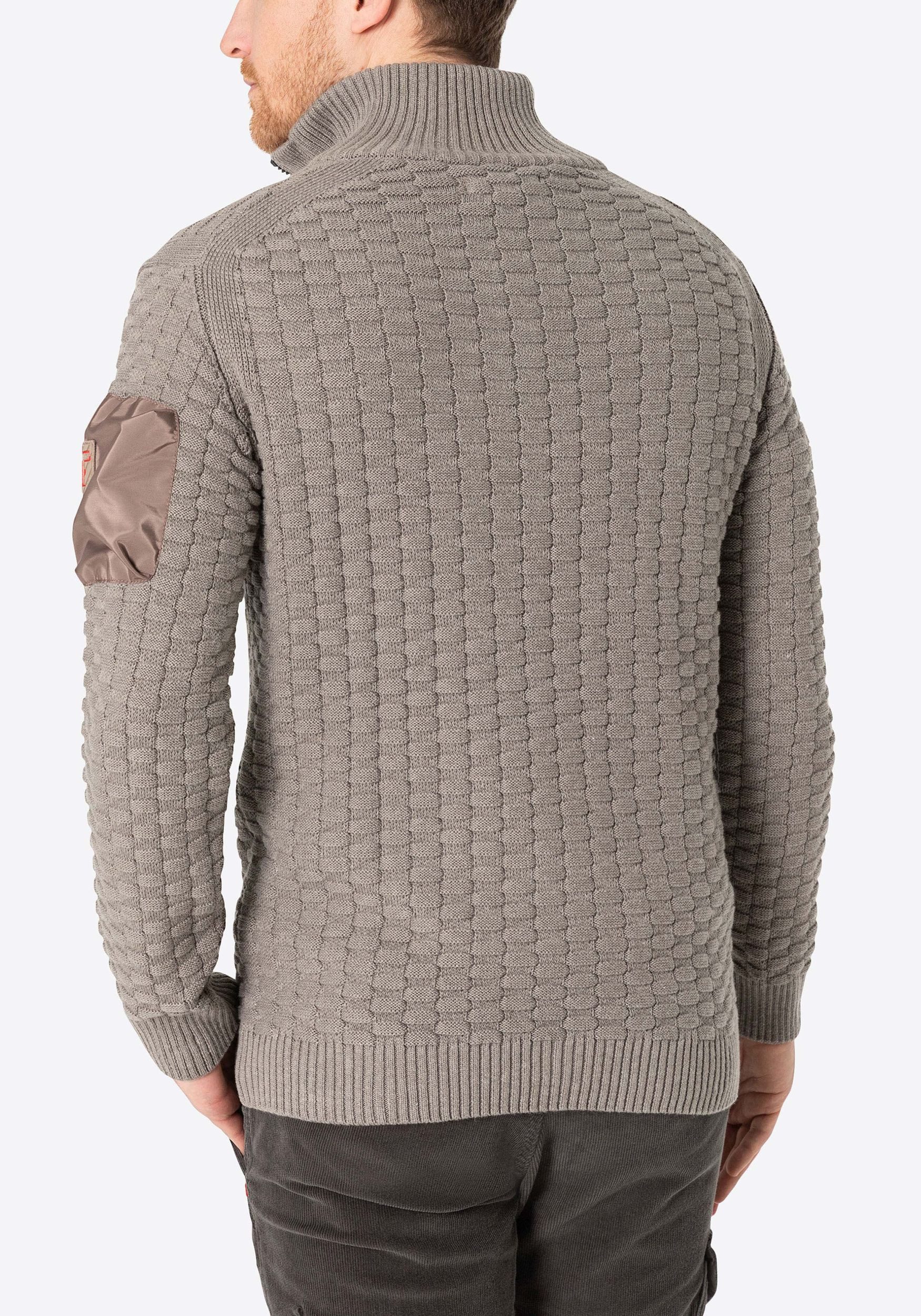 TIMEZONE Strickpullover Strickpullover 3D-Schachbrettmuster Ärmeltasche Hea günstig online kaufen