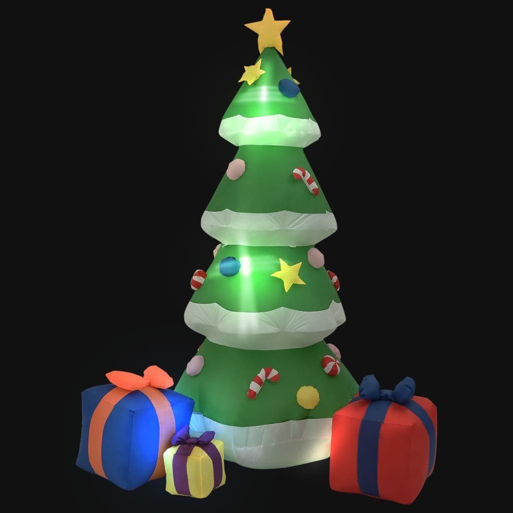 vidaXL Dekolicht NA Aufblasbarer Weihnachtsbaum Deko LED Innen Außen 240 cm