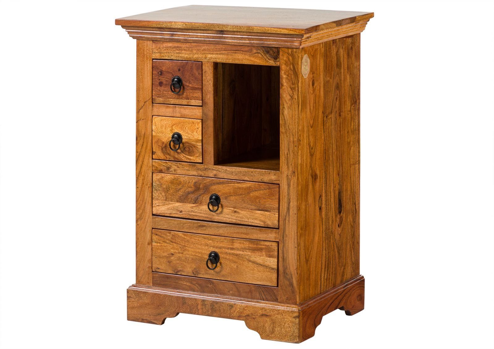 Massivmoebel24 Kommode (Massivholz), Kommode Akazie 55x40x80 honig  lackiert OXFORD #0503