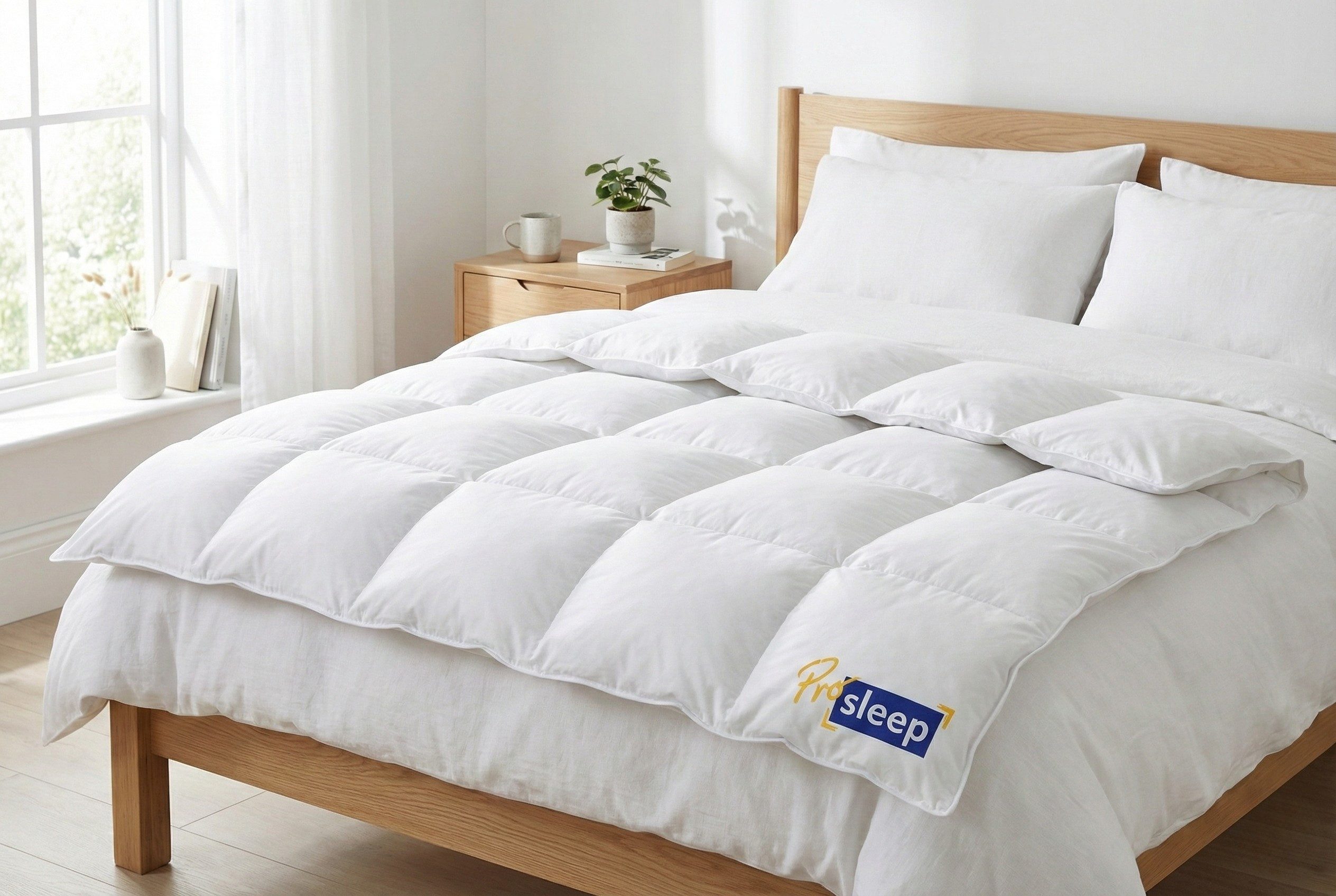 HANSKRUCHEN Daunenbettdecke Pro Sleep, Füllung: 80% Daunen, 20% Federn, Bezug: 100% Baumwolle, allergikerfreundlich