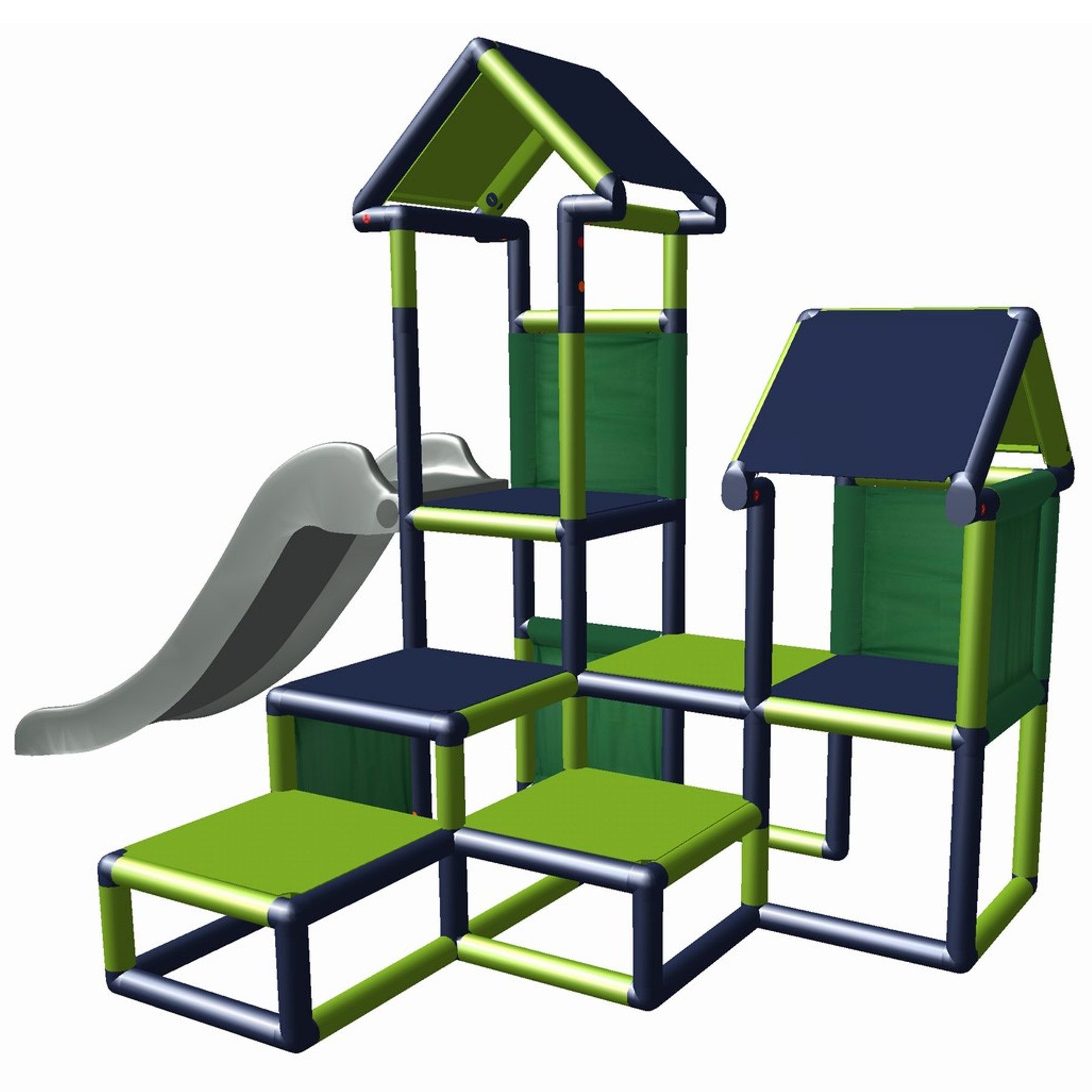 move and stic Spielcenter GESA Klettergerüst für Kleinkinder mit Rutsche für In- und Outdoor, (328 tlg), Made in Germany