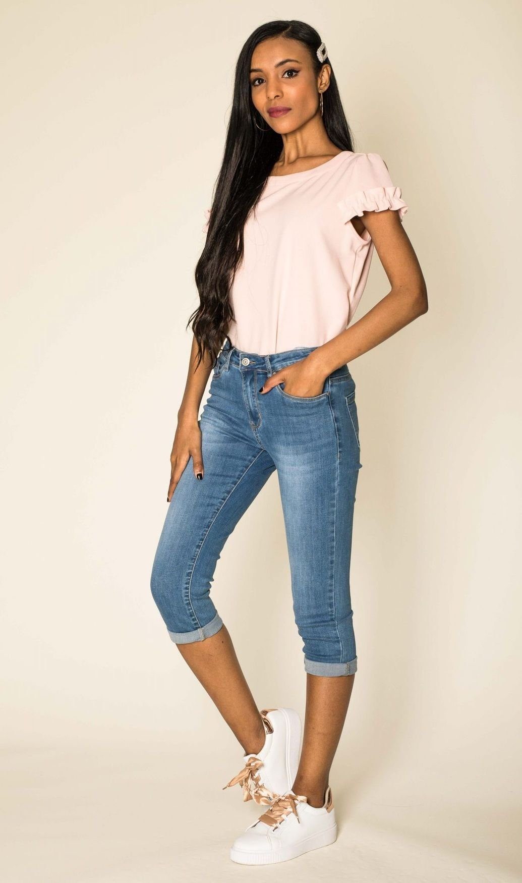 Nina Carter Caprihose Capri Jeans Stretch günstig online kaufen