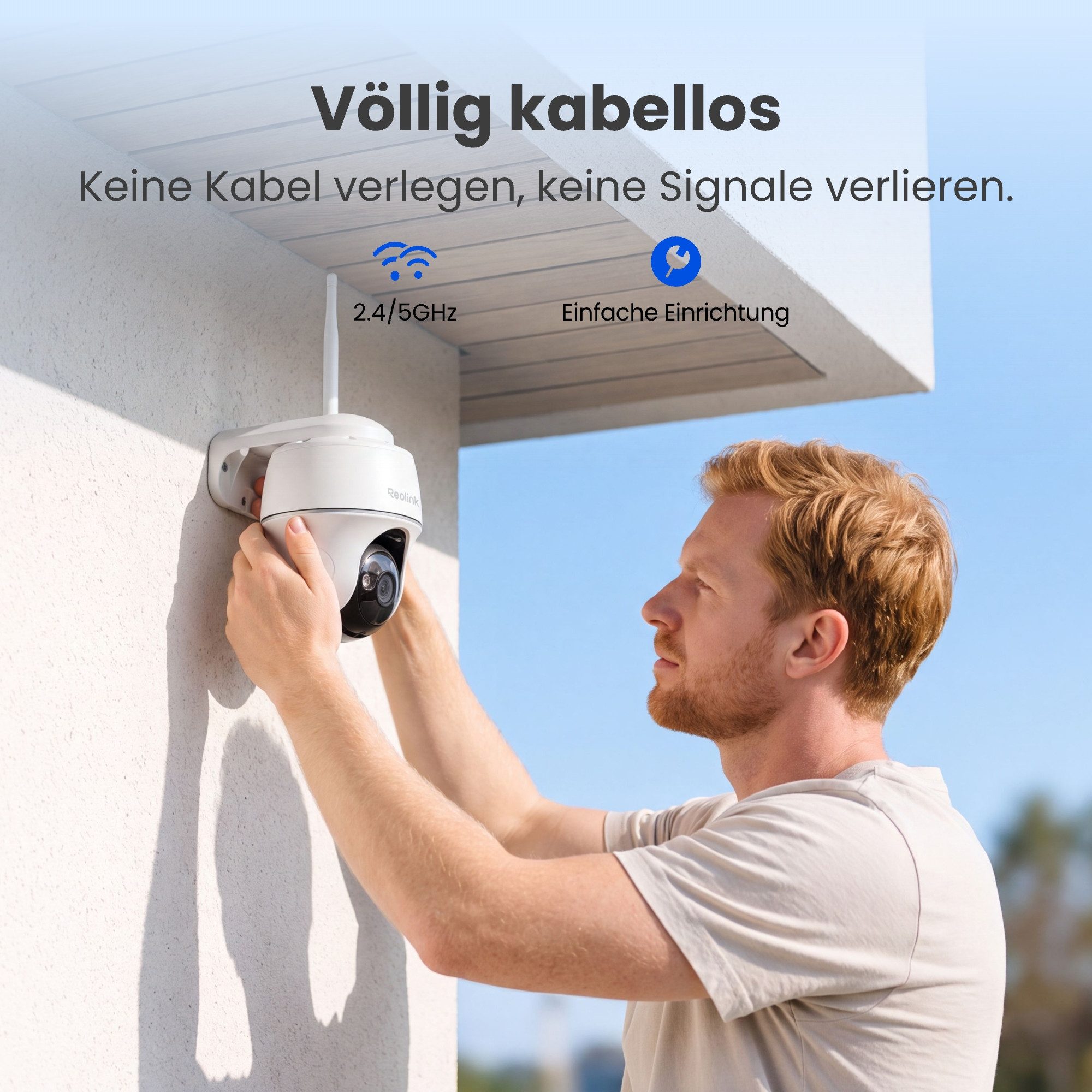 Reolink Überwachungskamera PTCam ProHD 5MP mit Solarpanel, 2,4/5GHz WLAN (Außenbereich, 1-tlg., 2K+,PIR-Erkennung,IR-Nachtsicht,Solarbetrieben,Zwei-Wege-Audio) – Bild 4 von 5